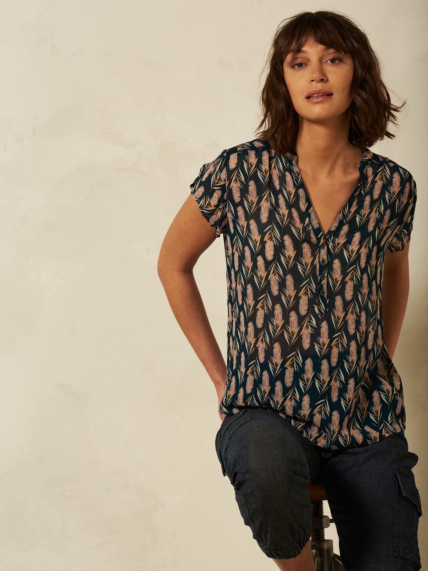 Blusa con stampa