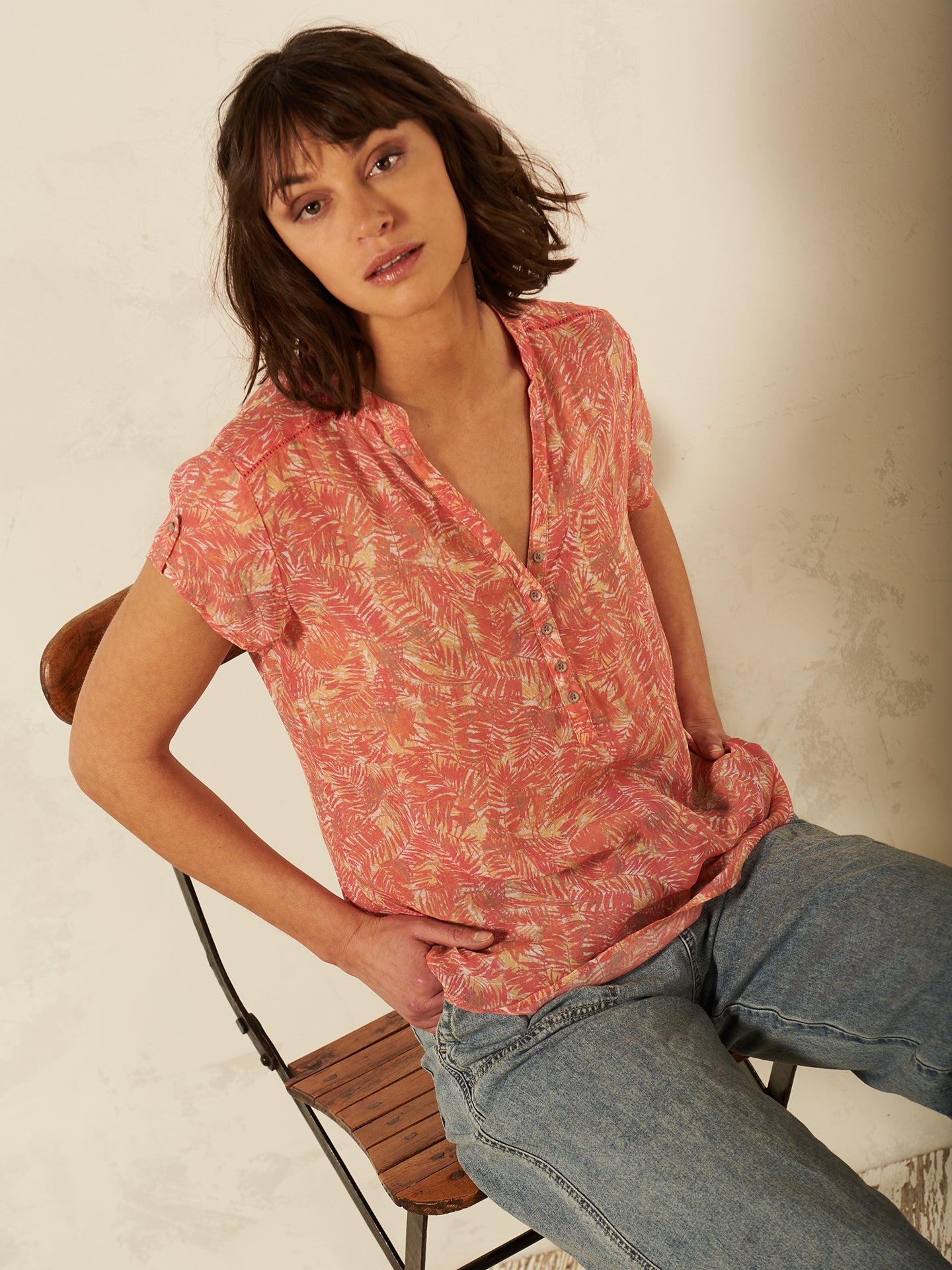 Blusa con stampa