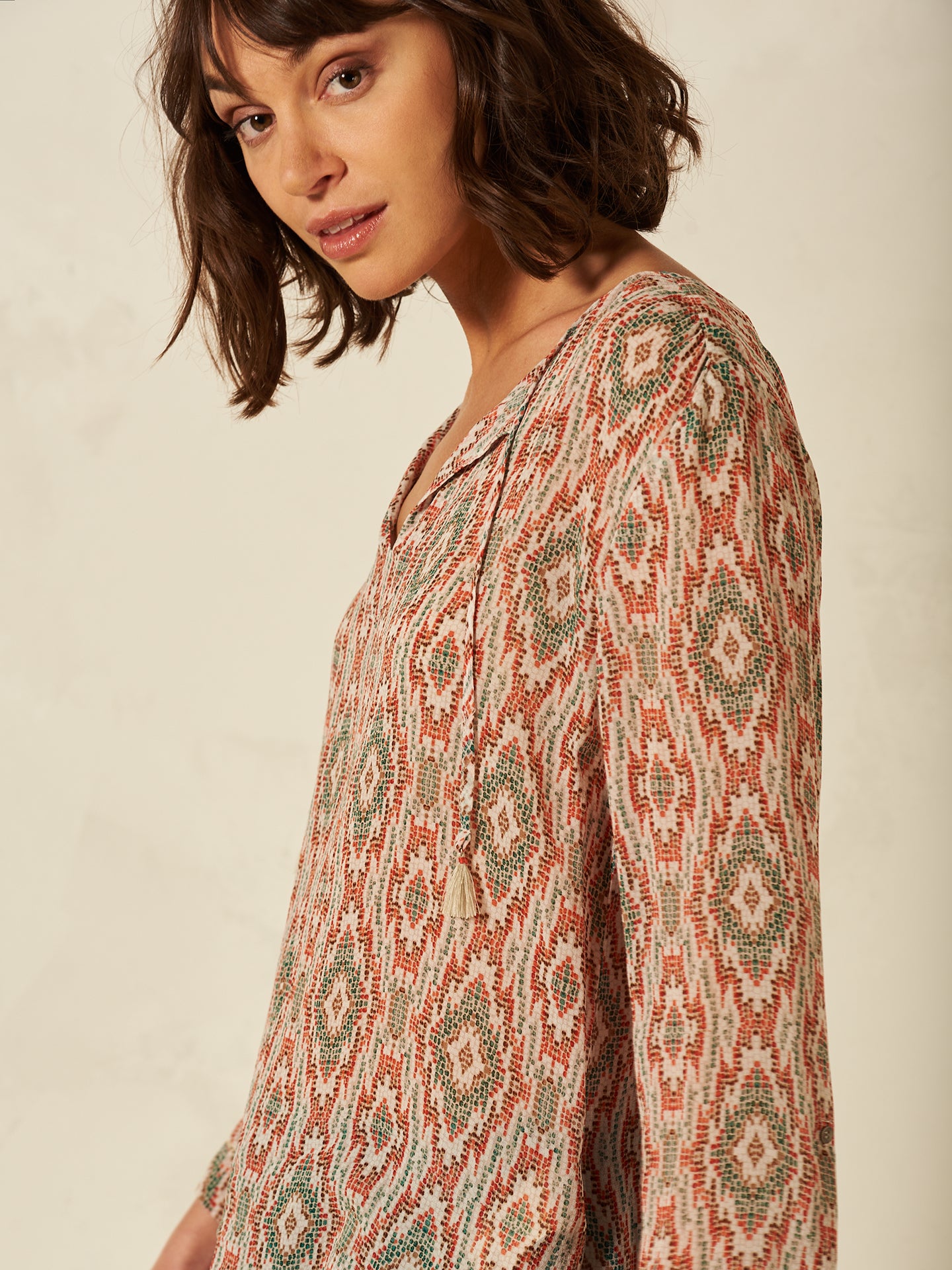 Bluse mit Druck
