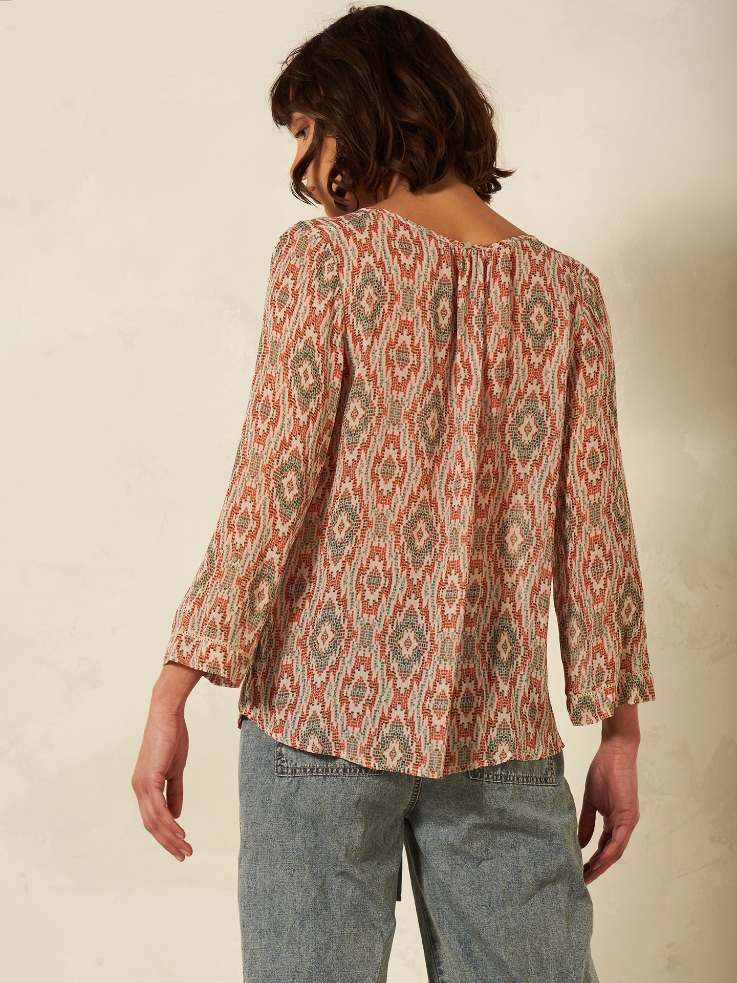 Bluse mit Druck