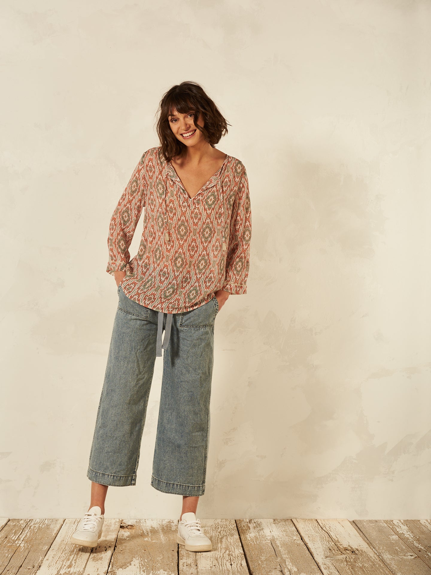 Bluse mit Druck