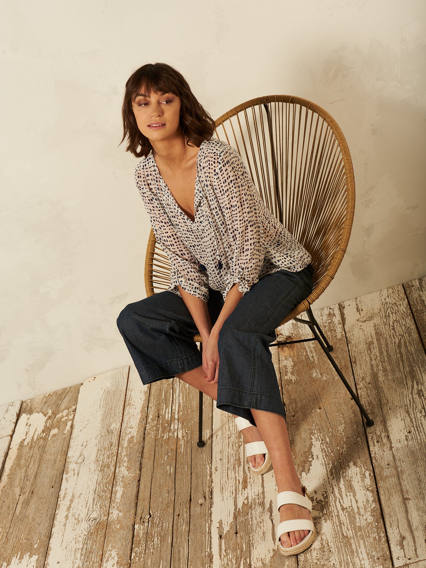 Bluse mit Druck