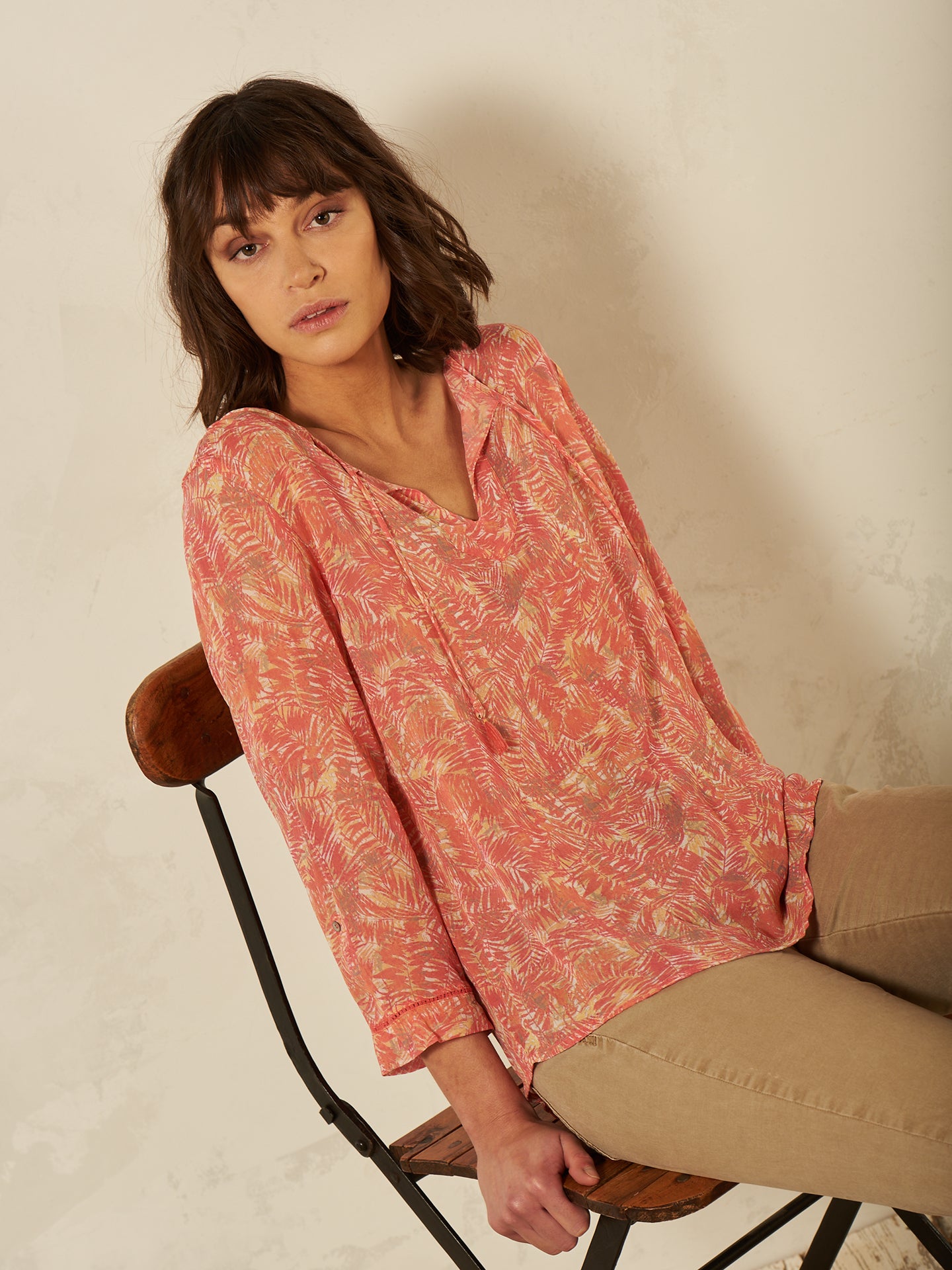 Bluse mit Druck