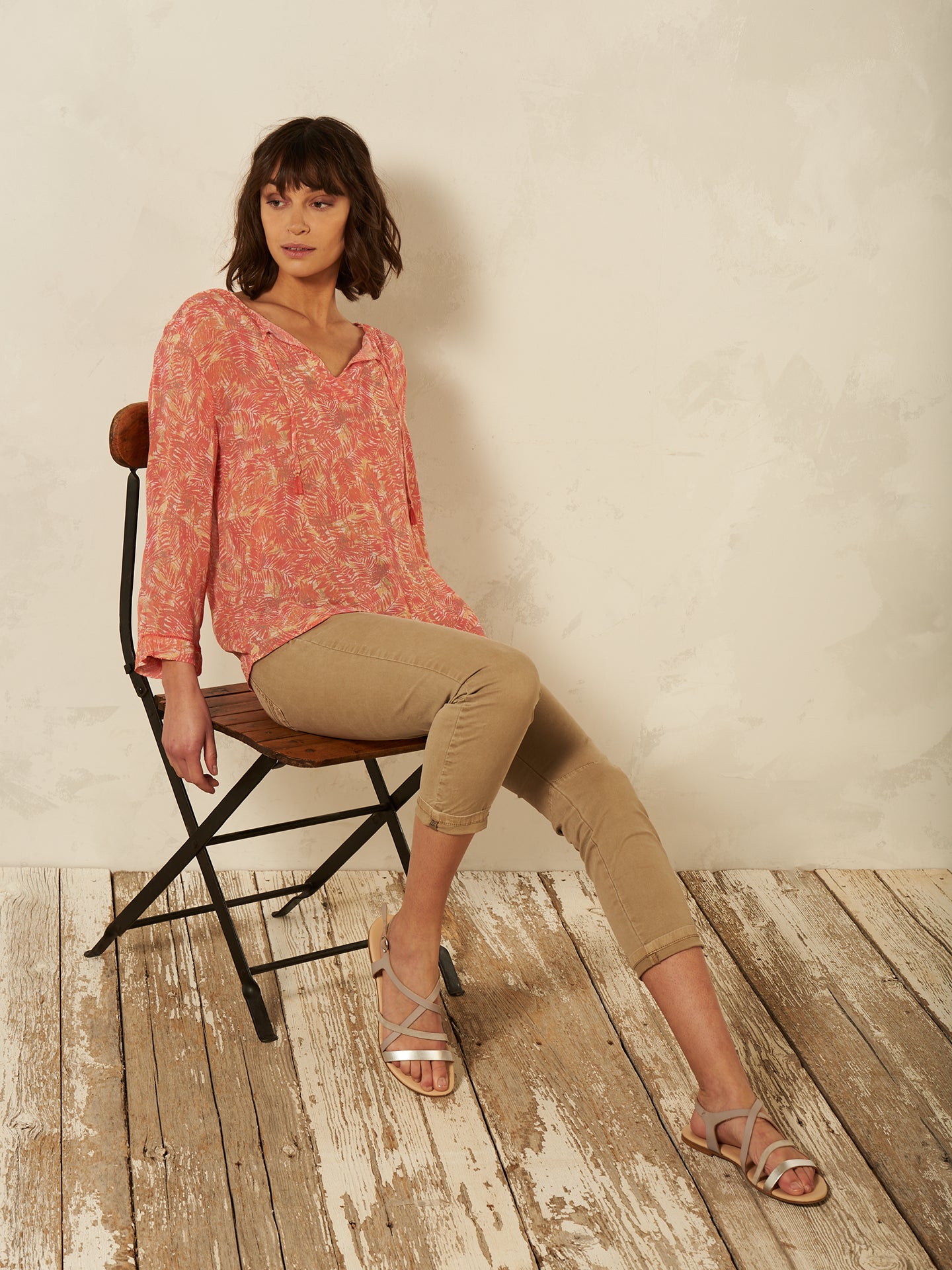 Bluse mit Druck