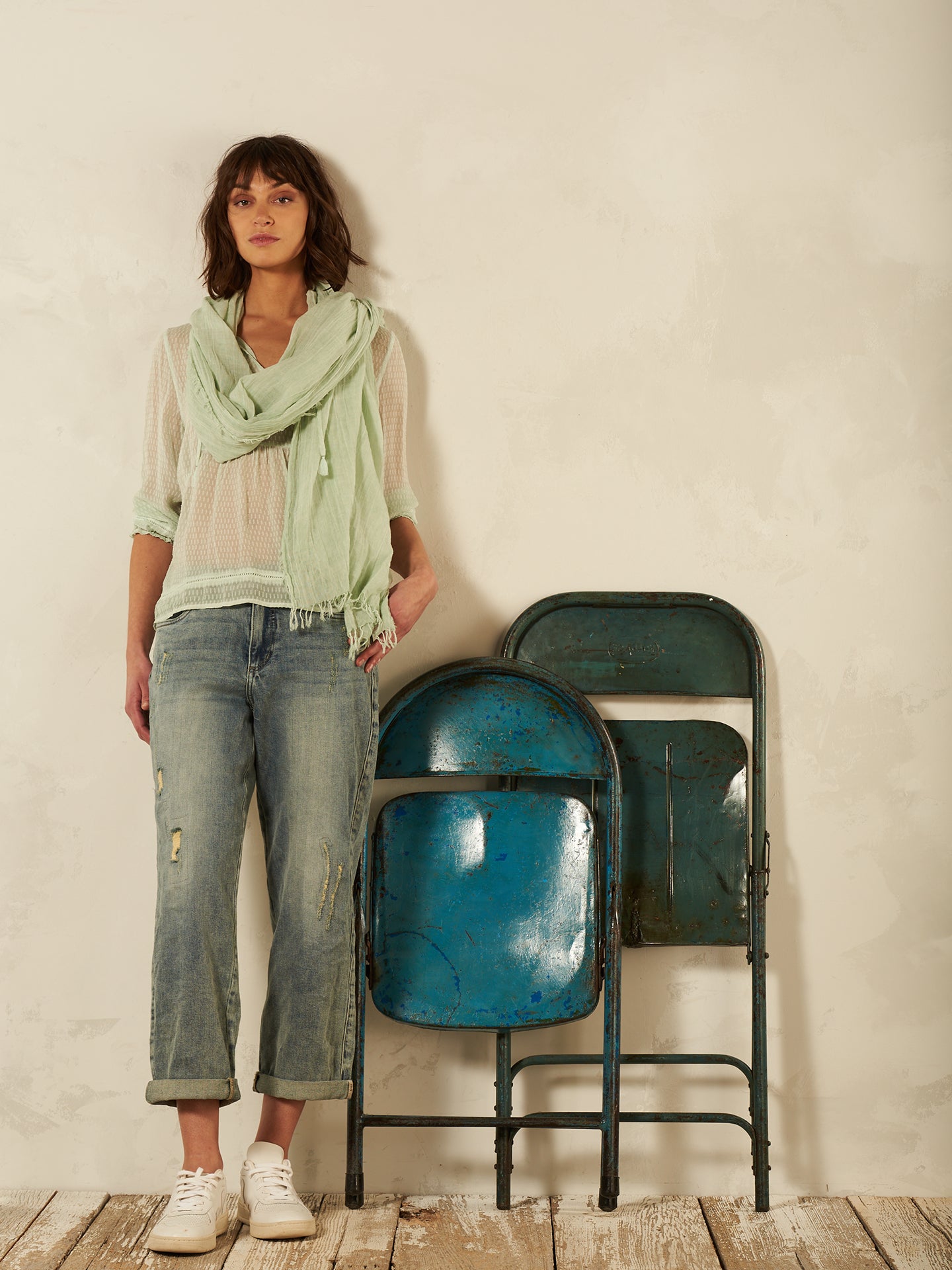 Blusa con dettaglio all’uncinetto