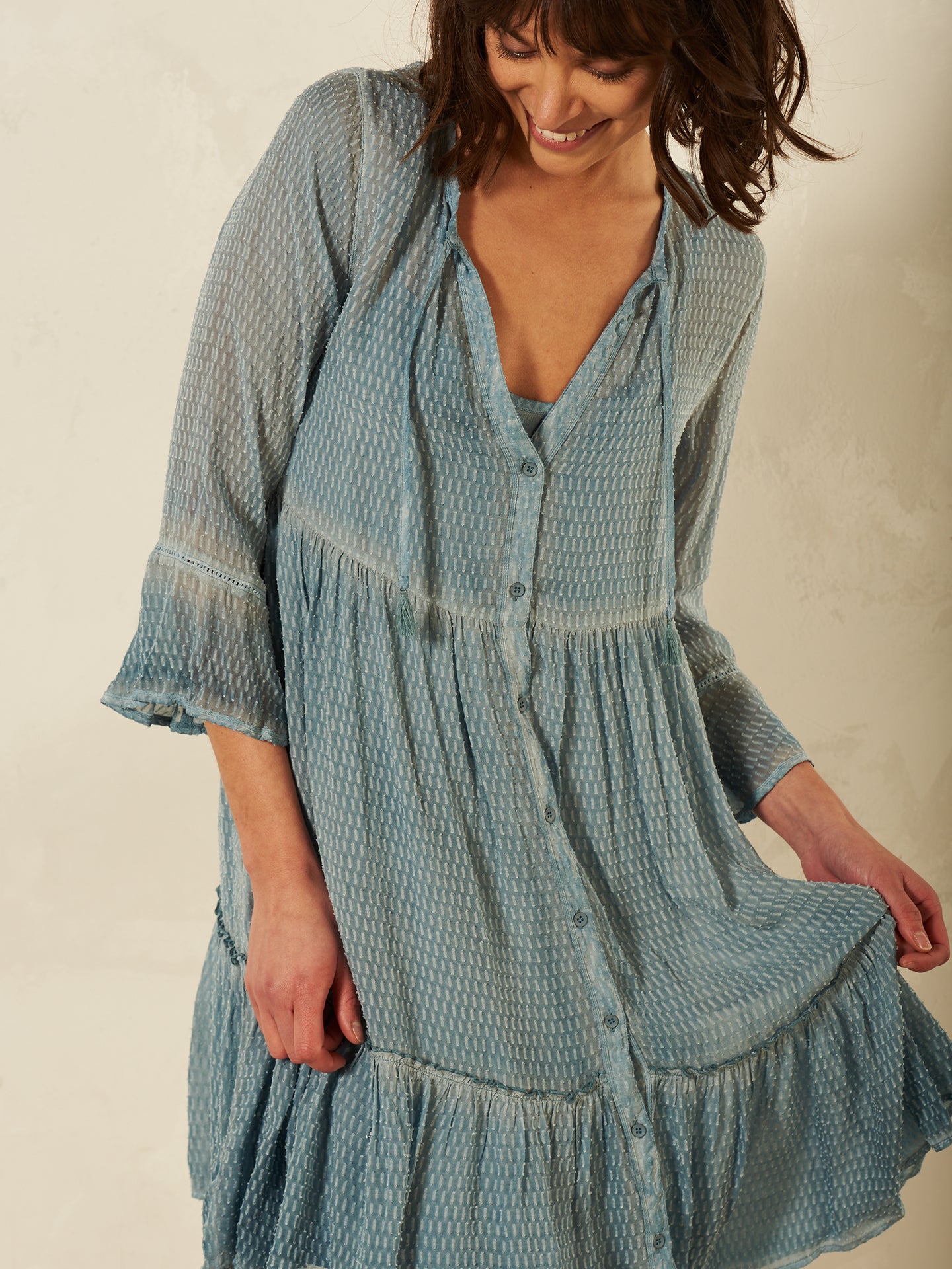 Kleid mit Volant