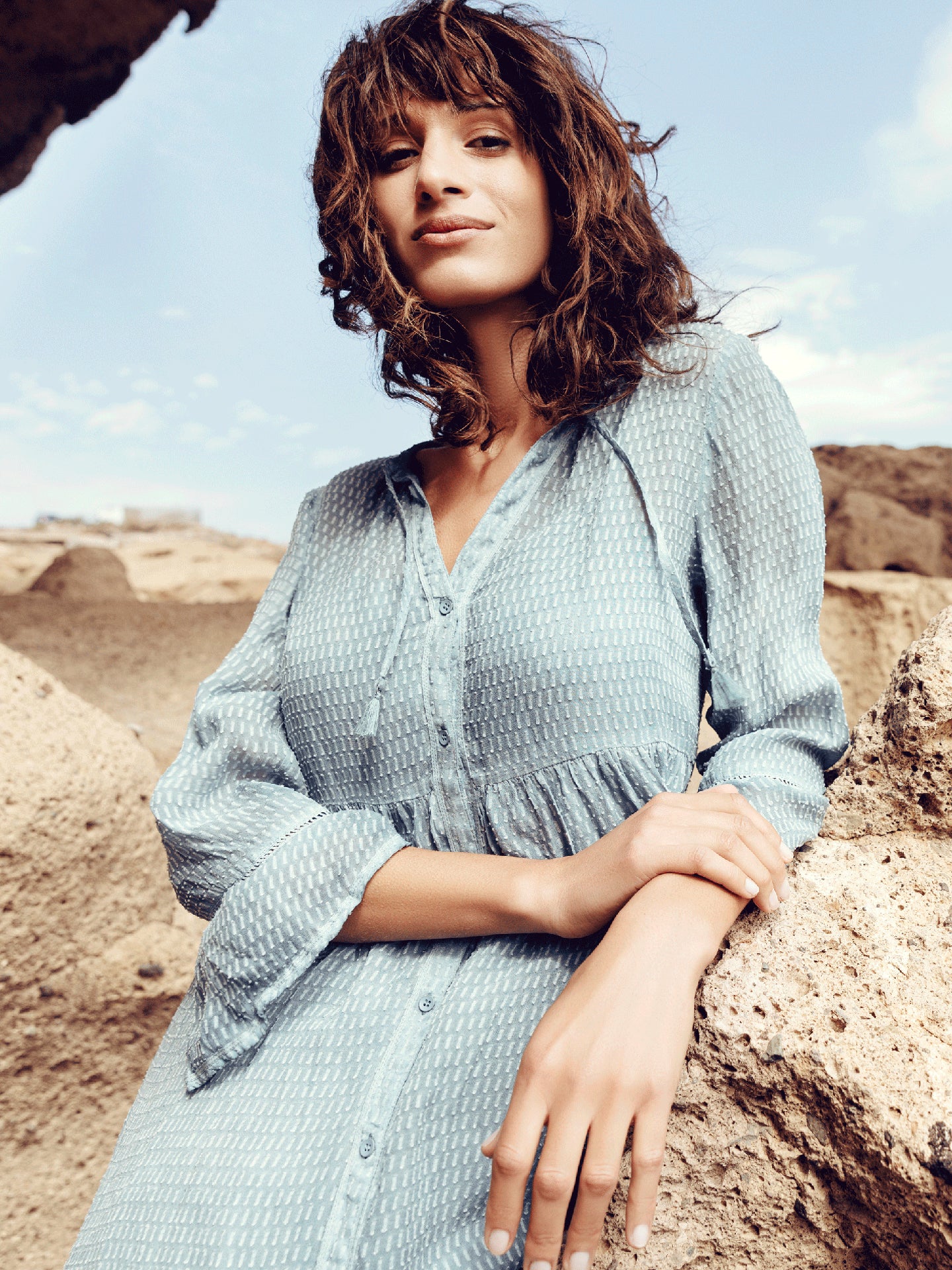 Kleid mit Volant