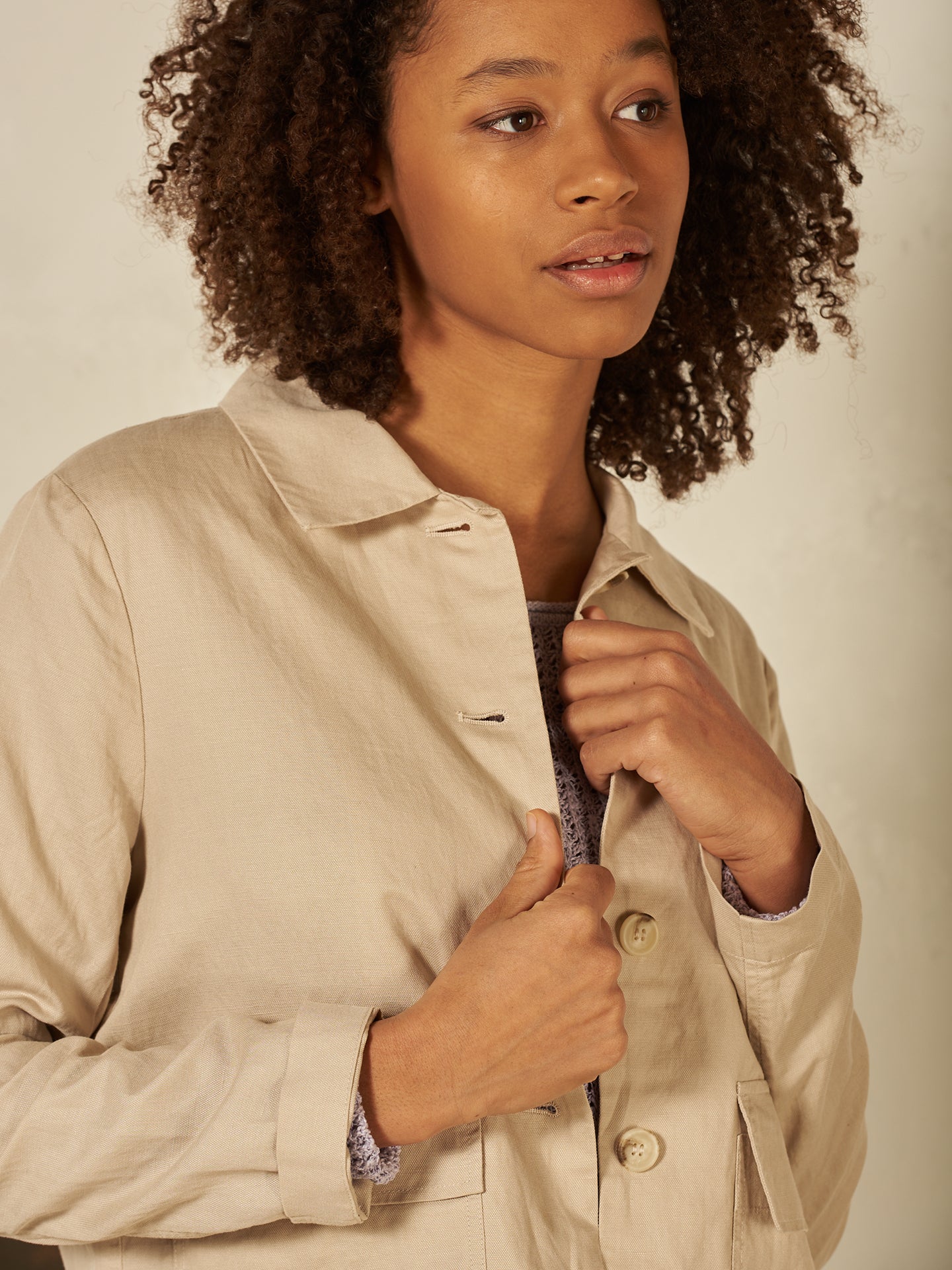 Jacke mit Hemdkragen