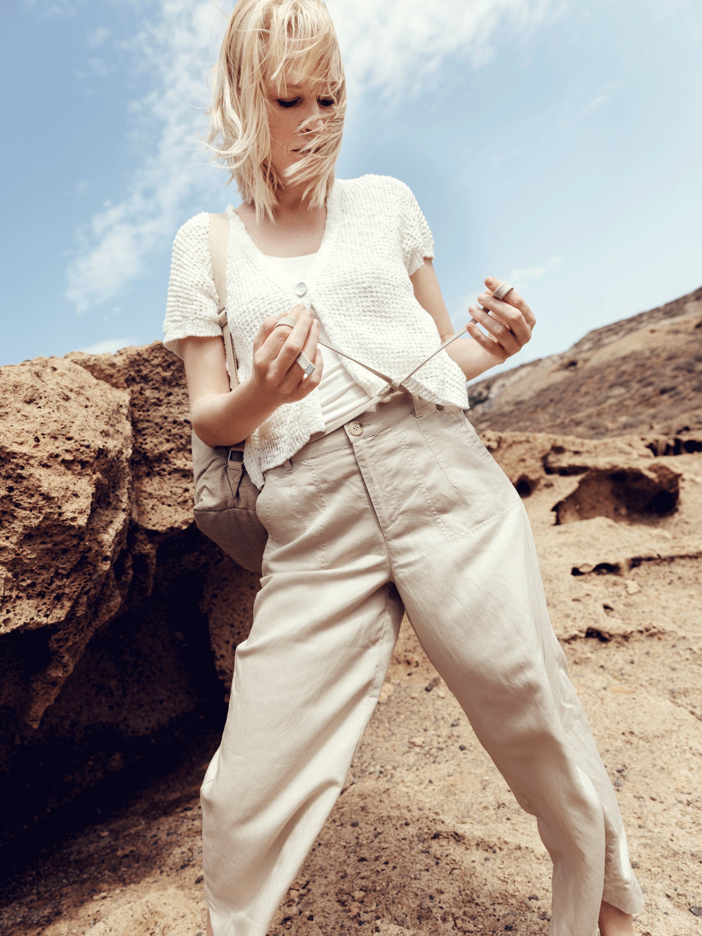 Pantaloni wide leg