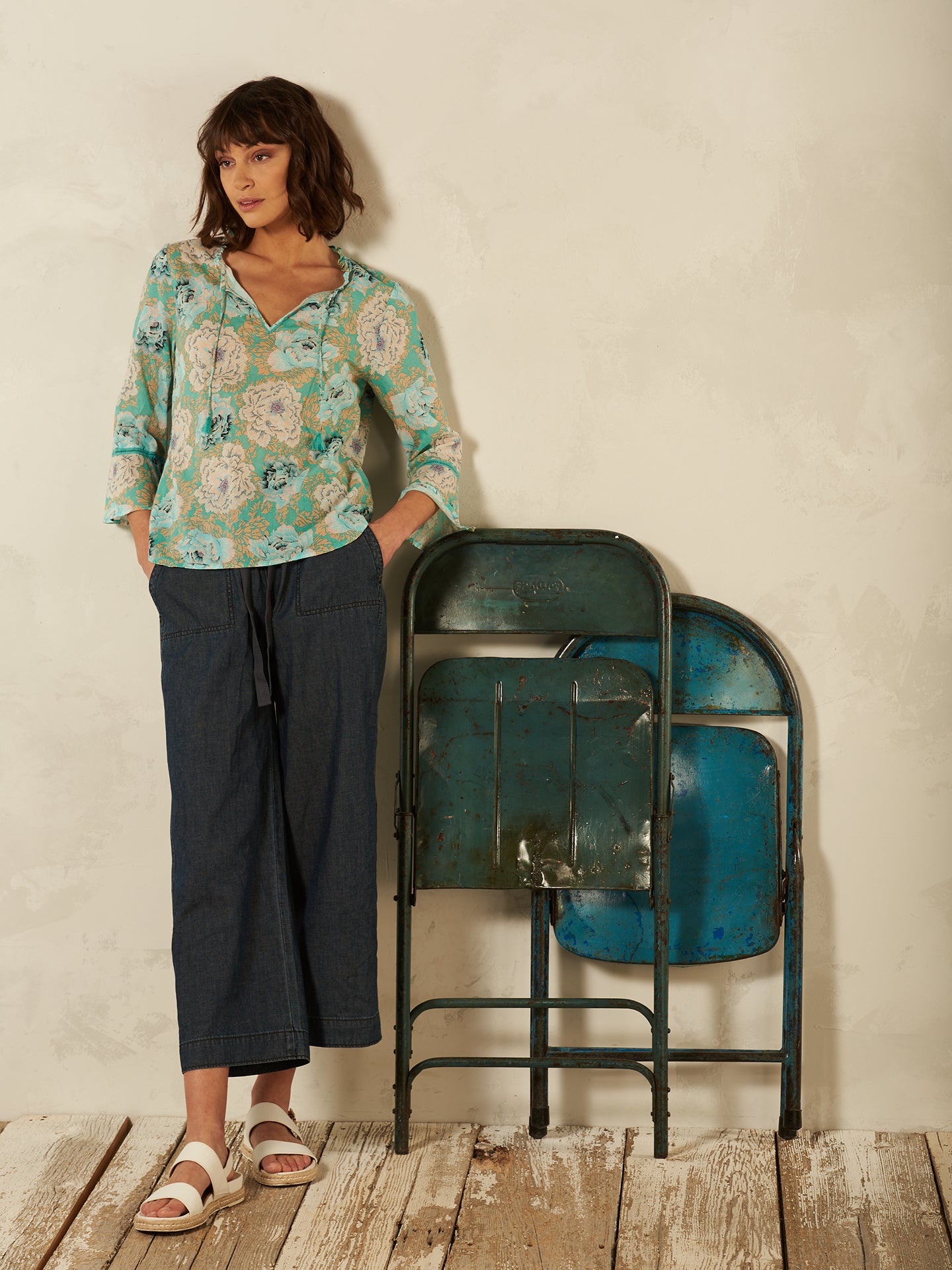 Bluse mit Druck