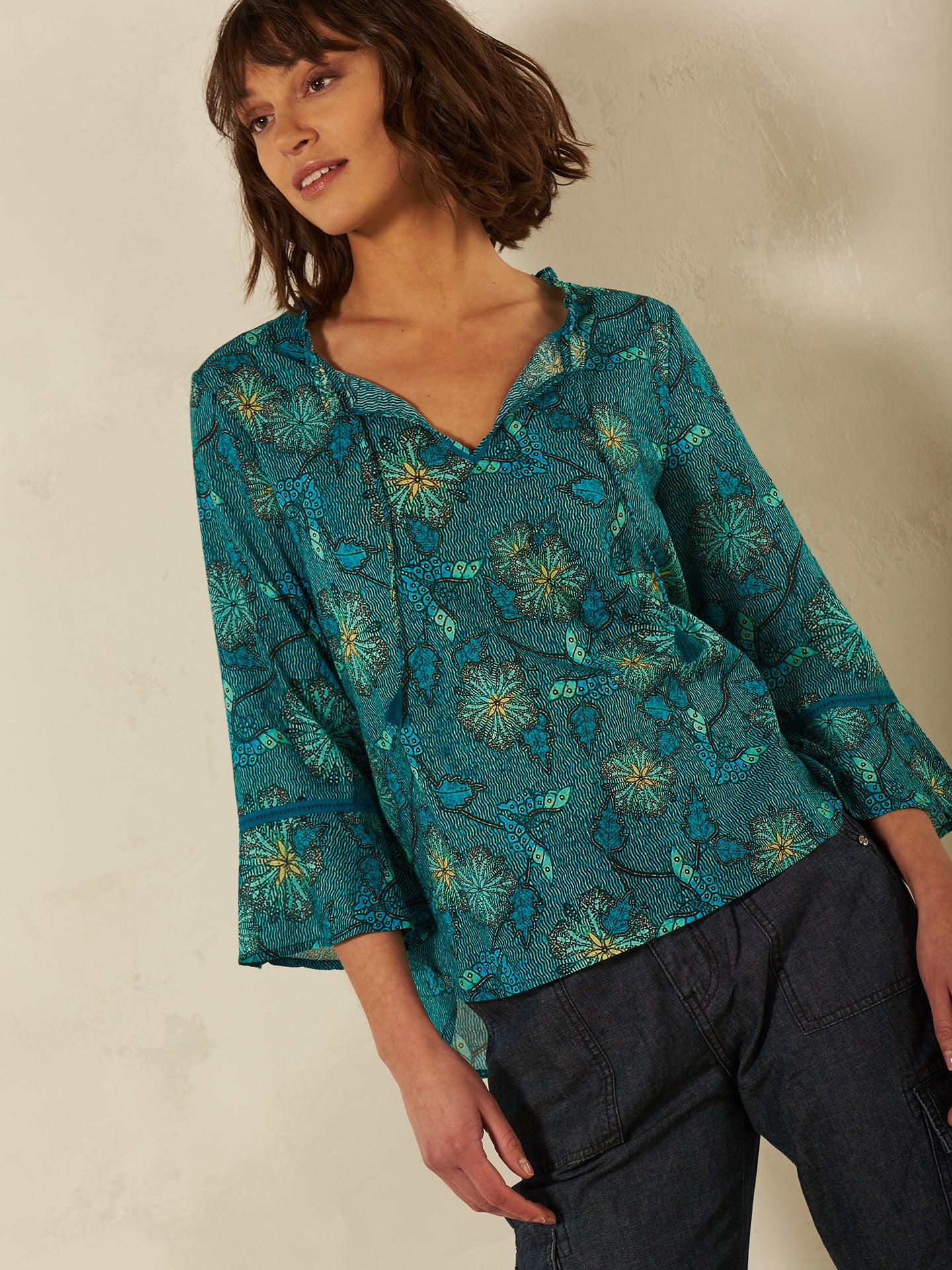 Bluse mit Druck