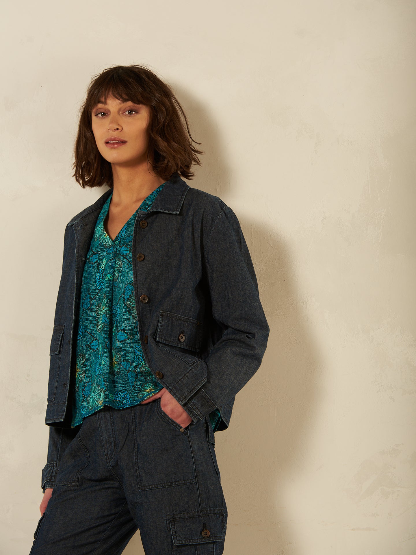 Jacke mit Leinen