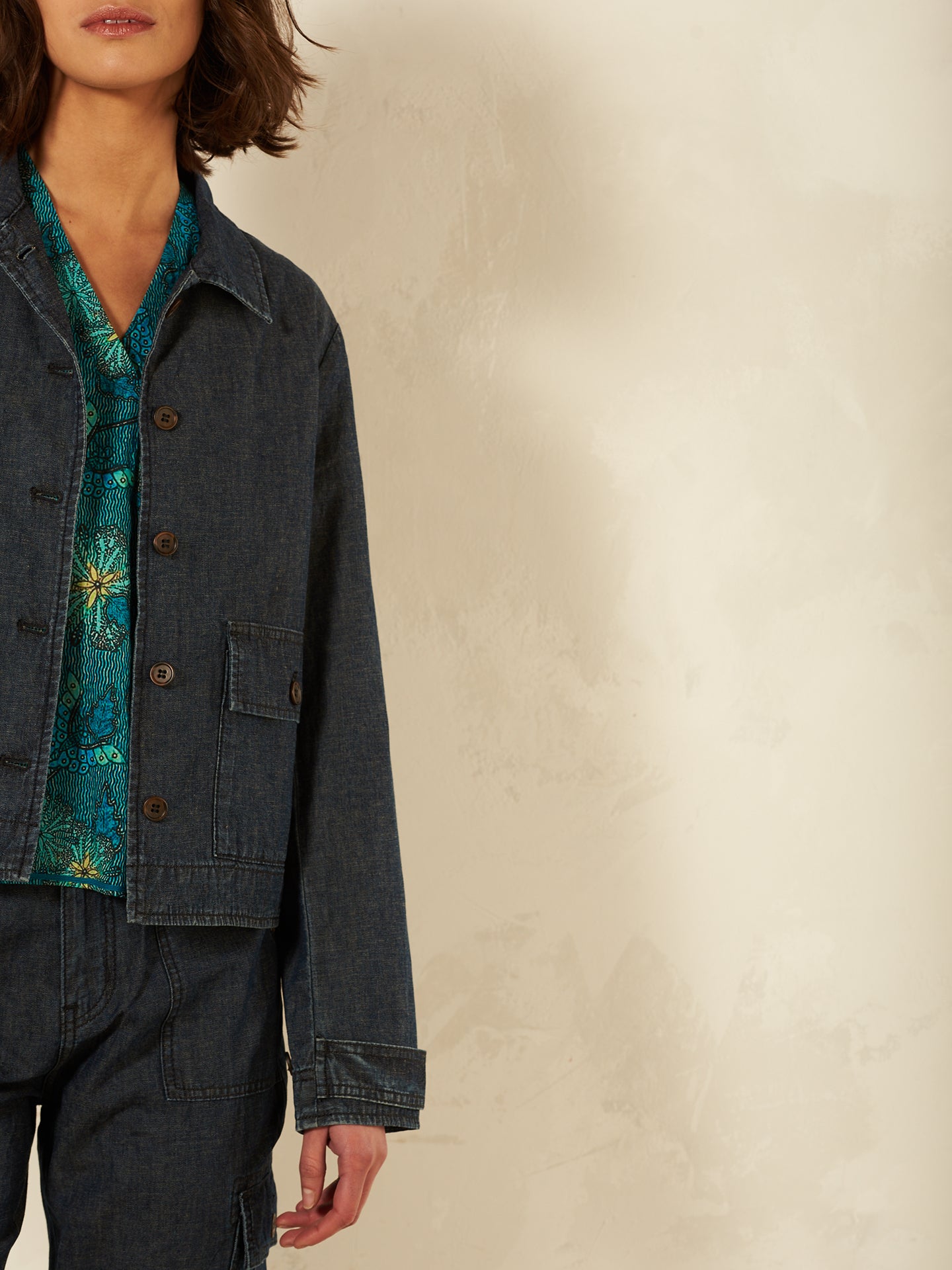 Jacke mit Leinen