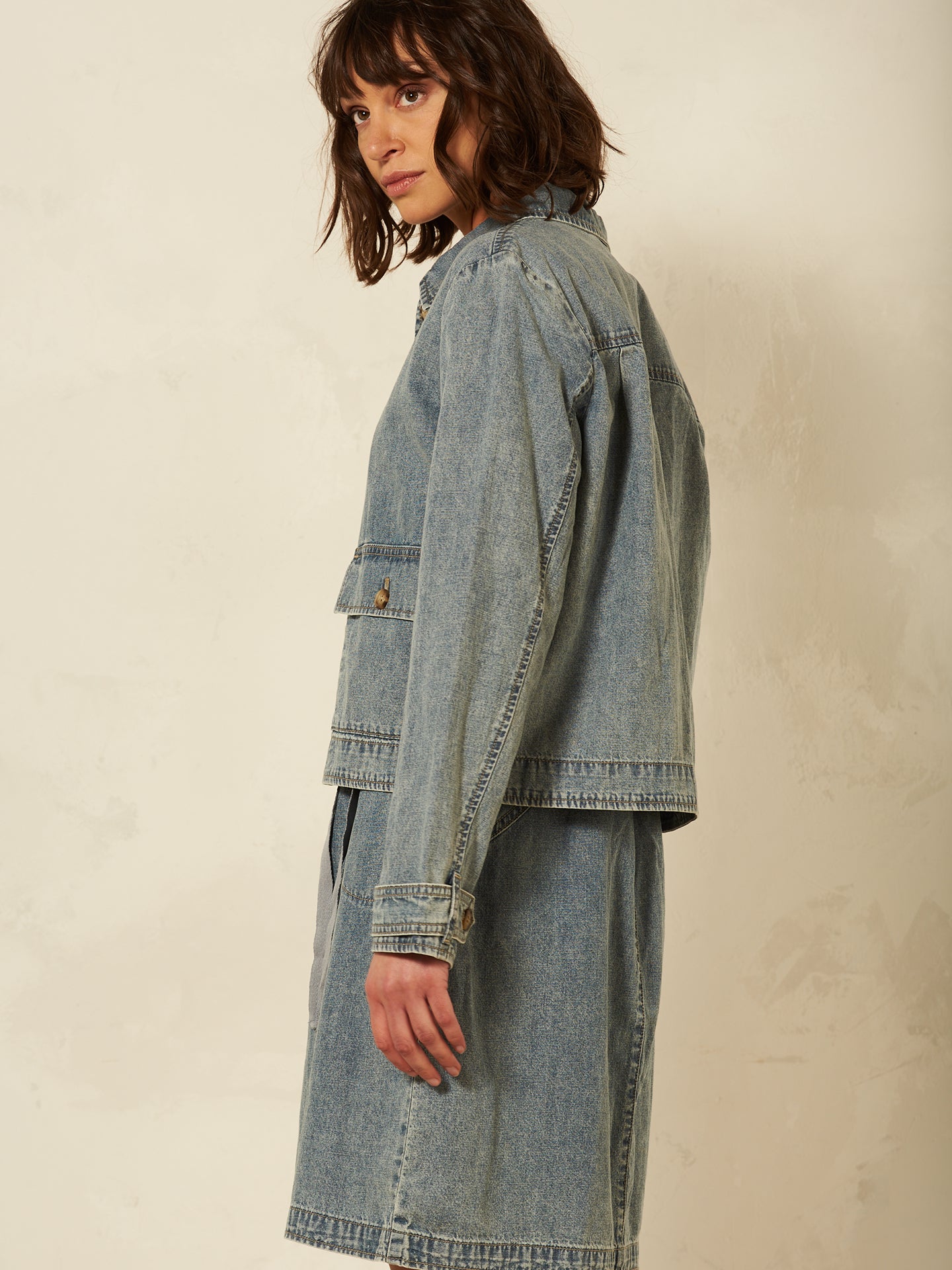 Jacke mit Leinen