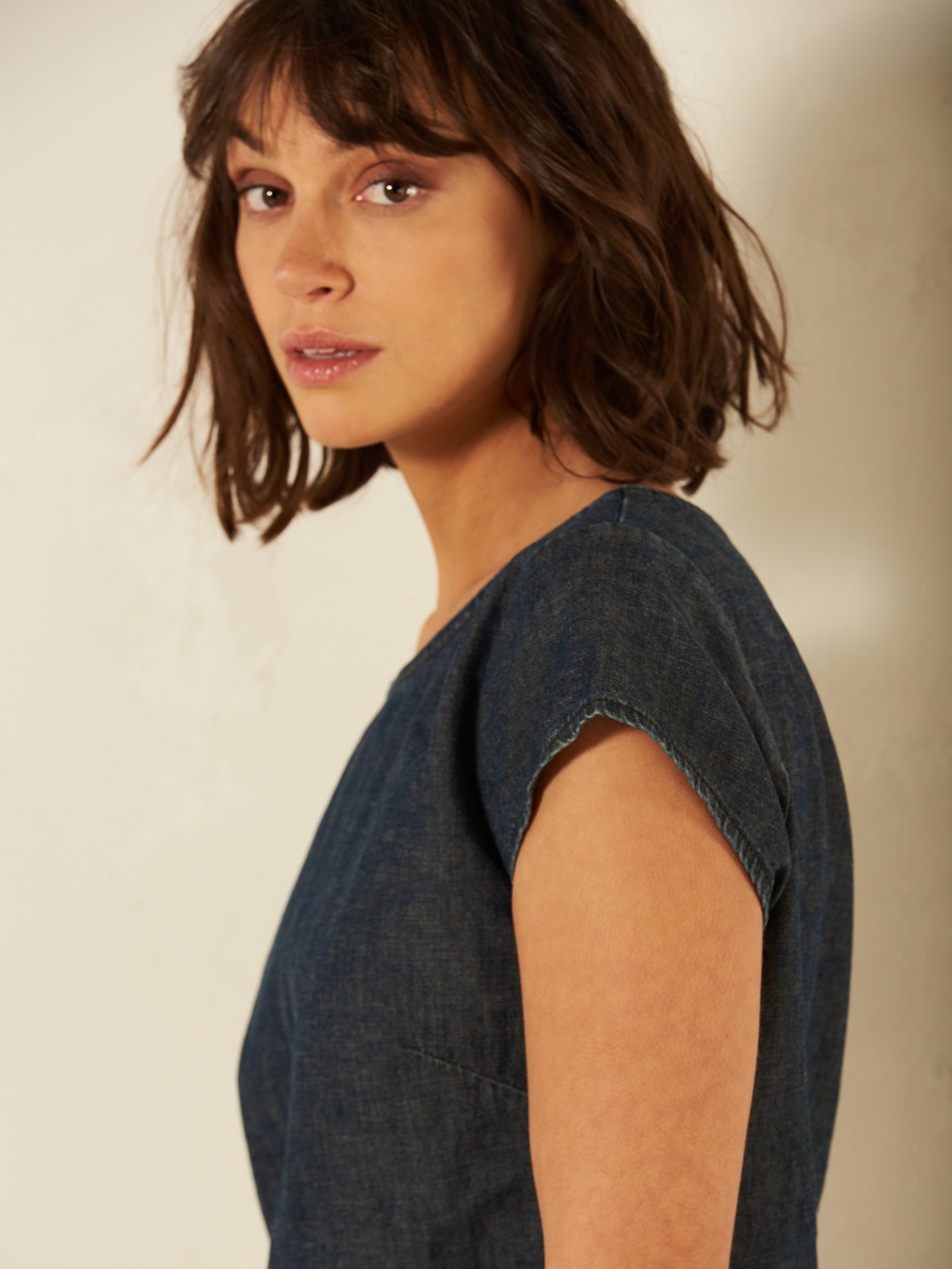 Vestito in misto lino