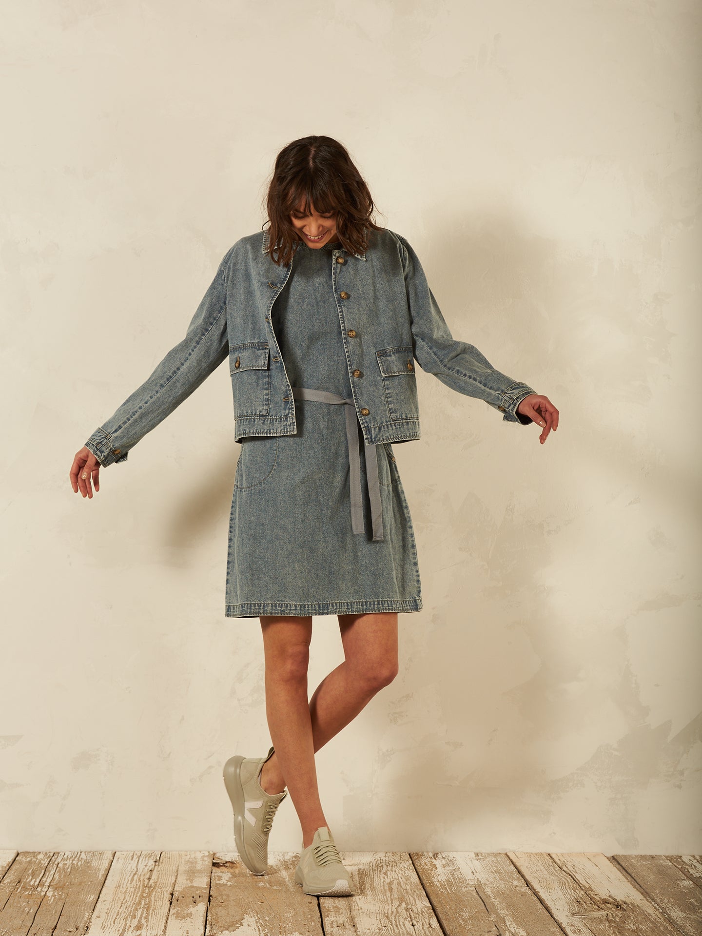 Vestito in misto lino