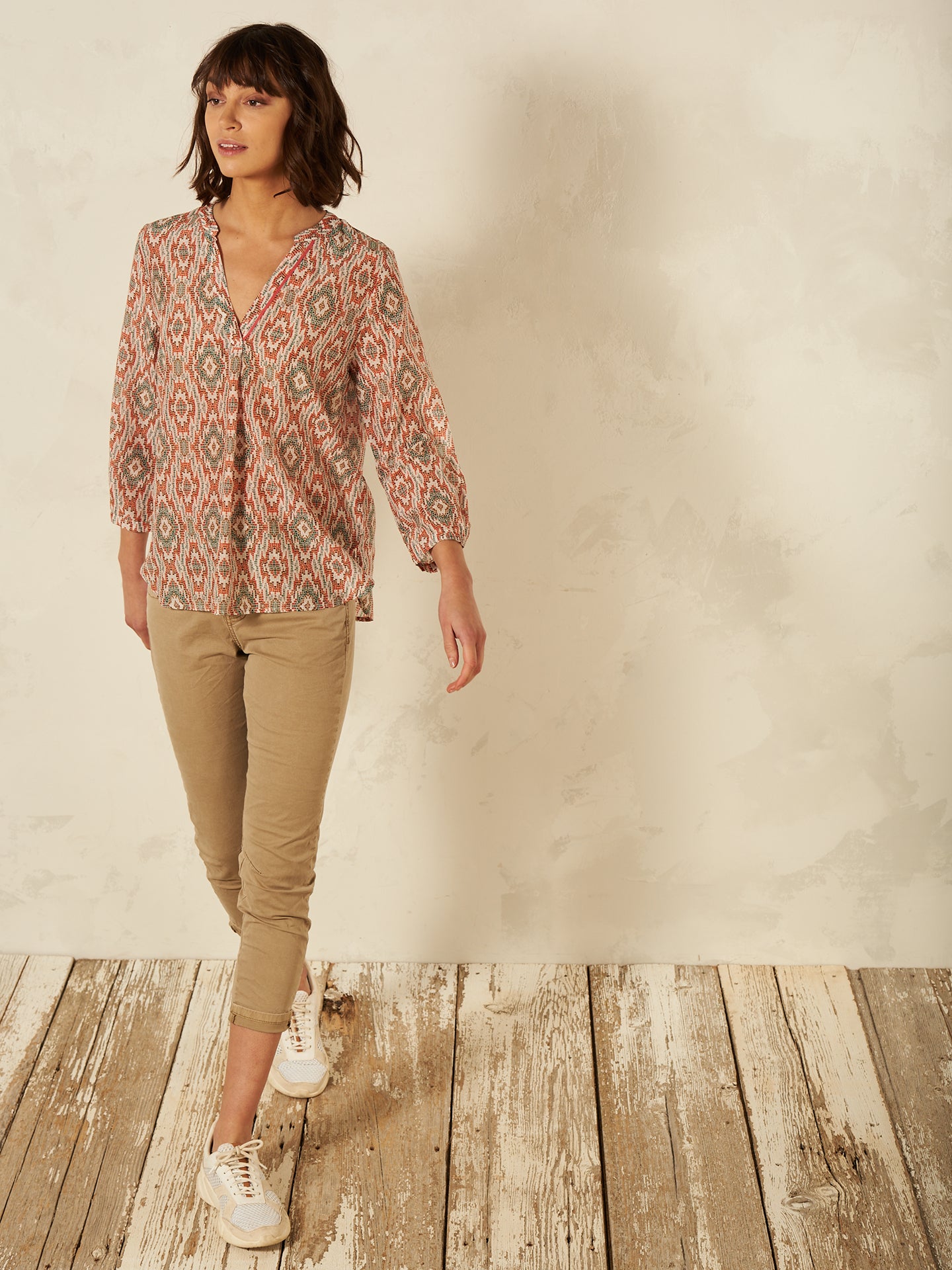 Bluse mit Druck