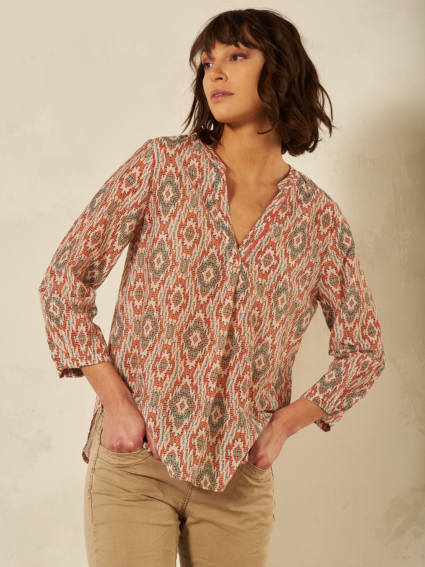Bluse mit Druck