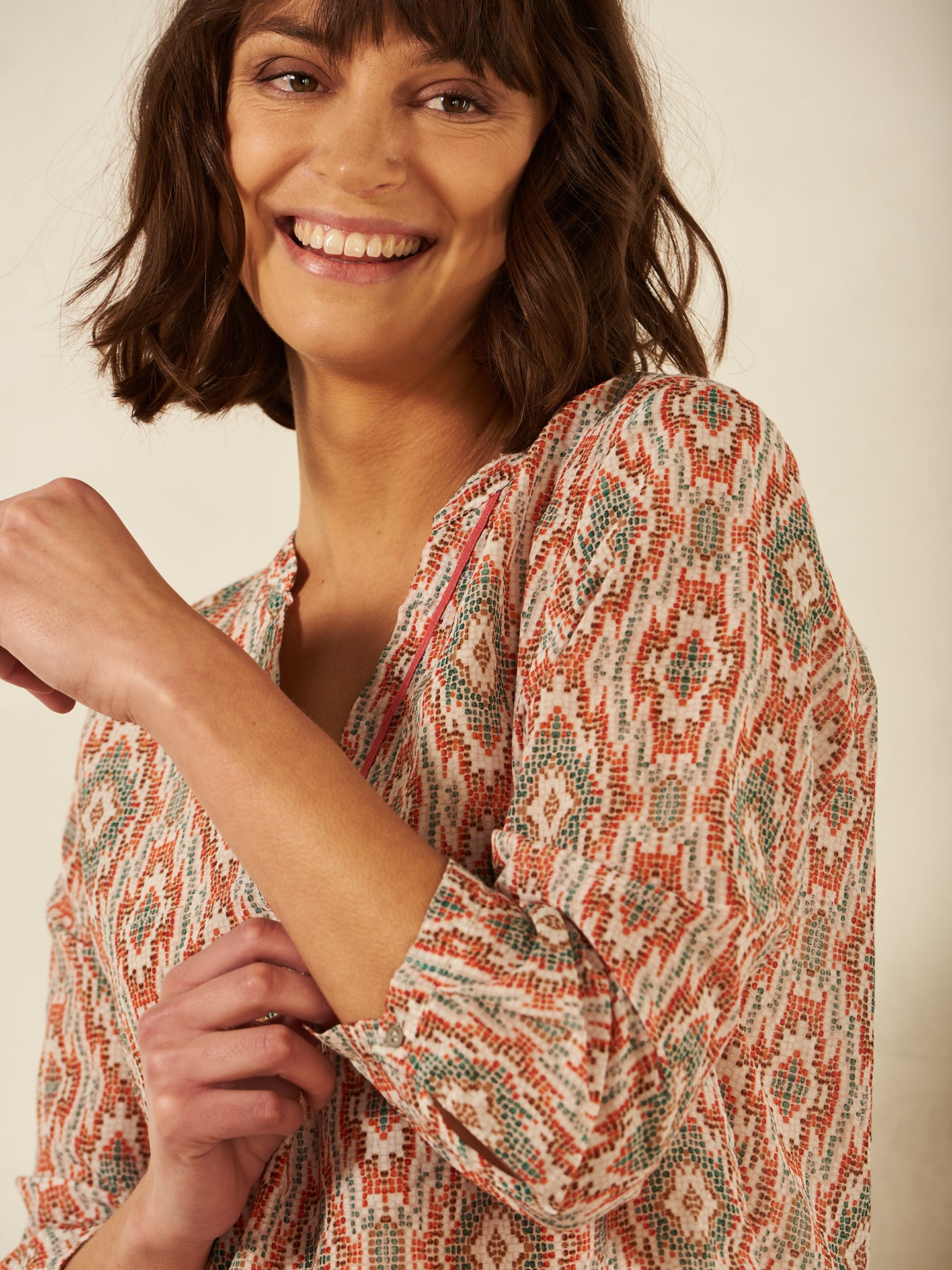 Bluse mit Druck