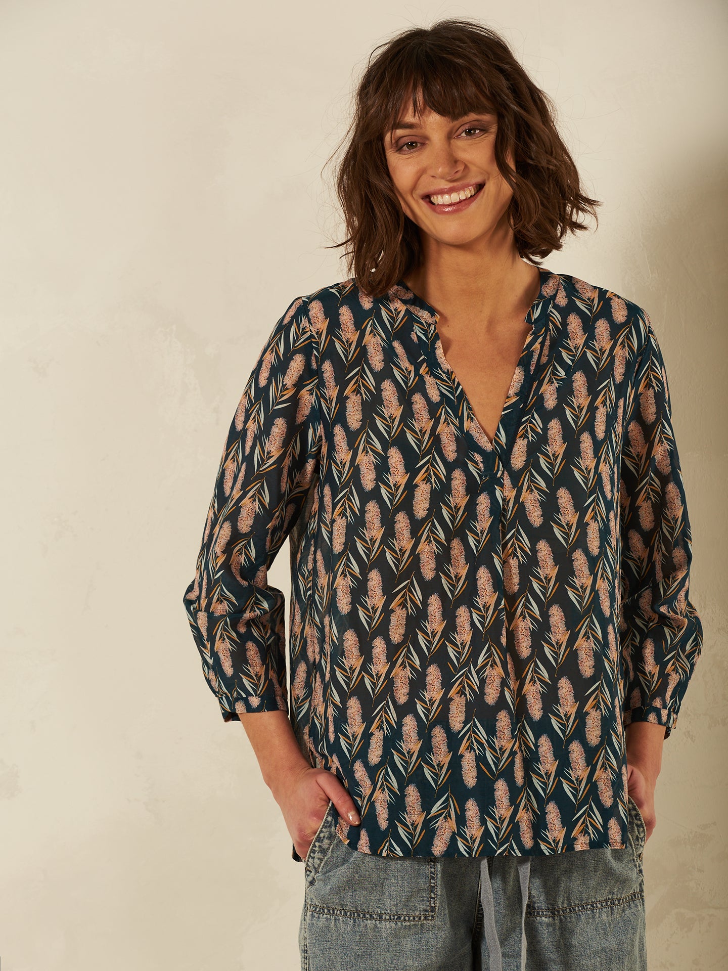 Bluse mit Druck