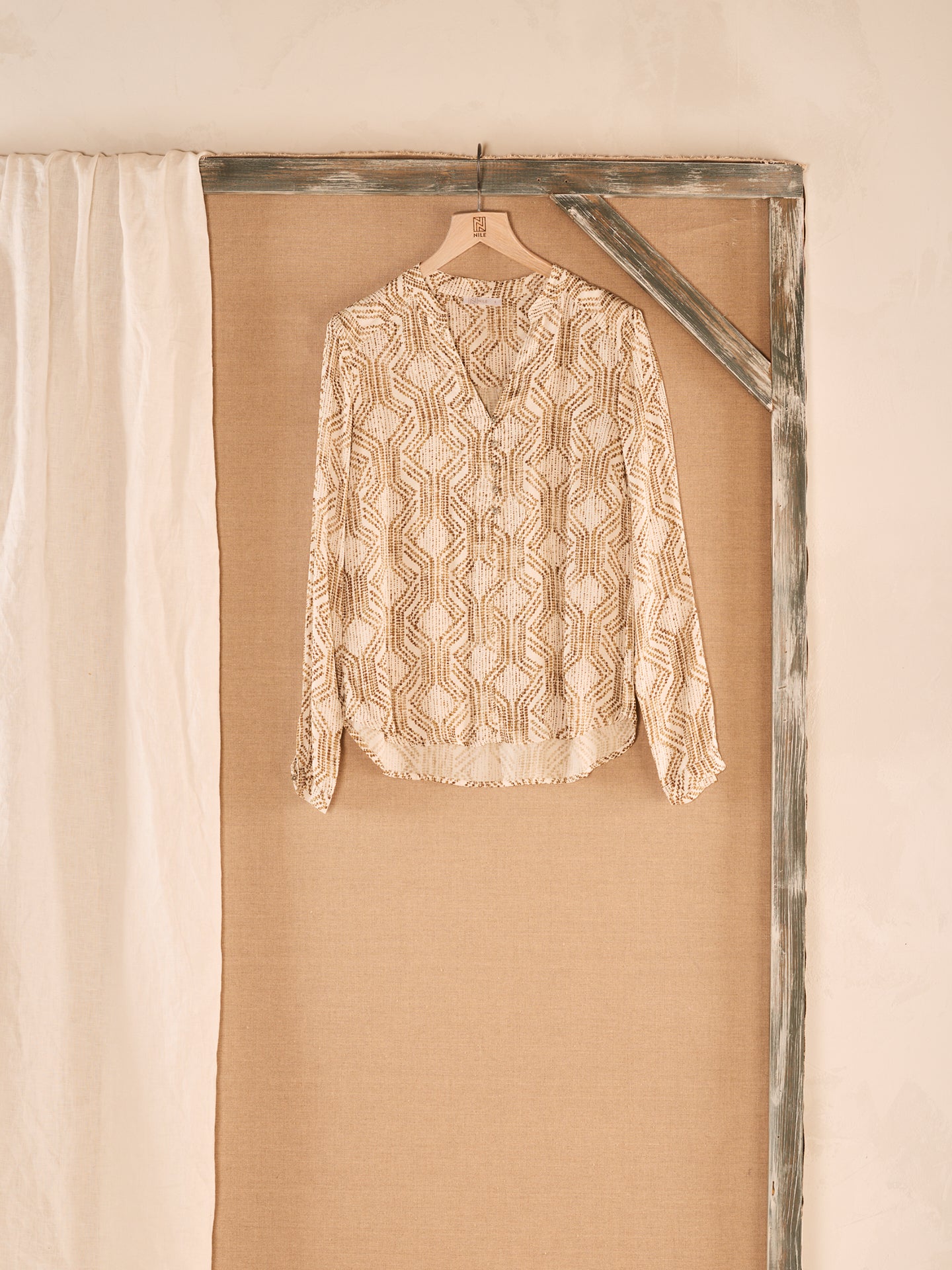 Bluse mit Stehkragen