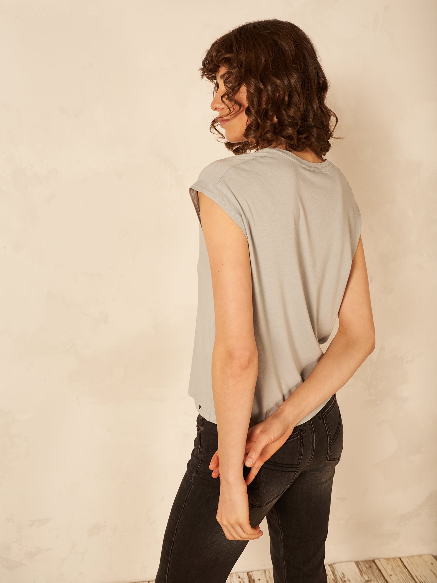 Shirt with V-neck