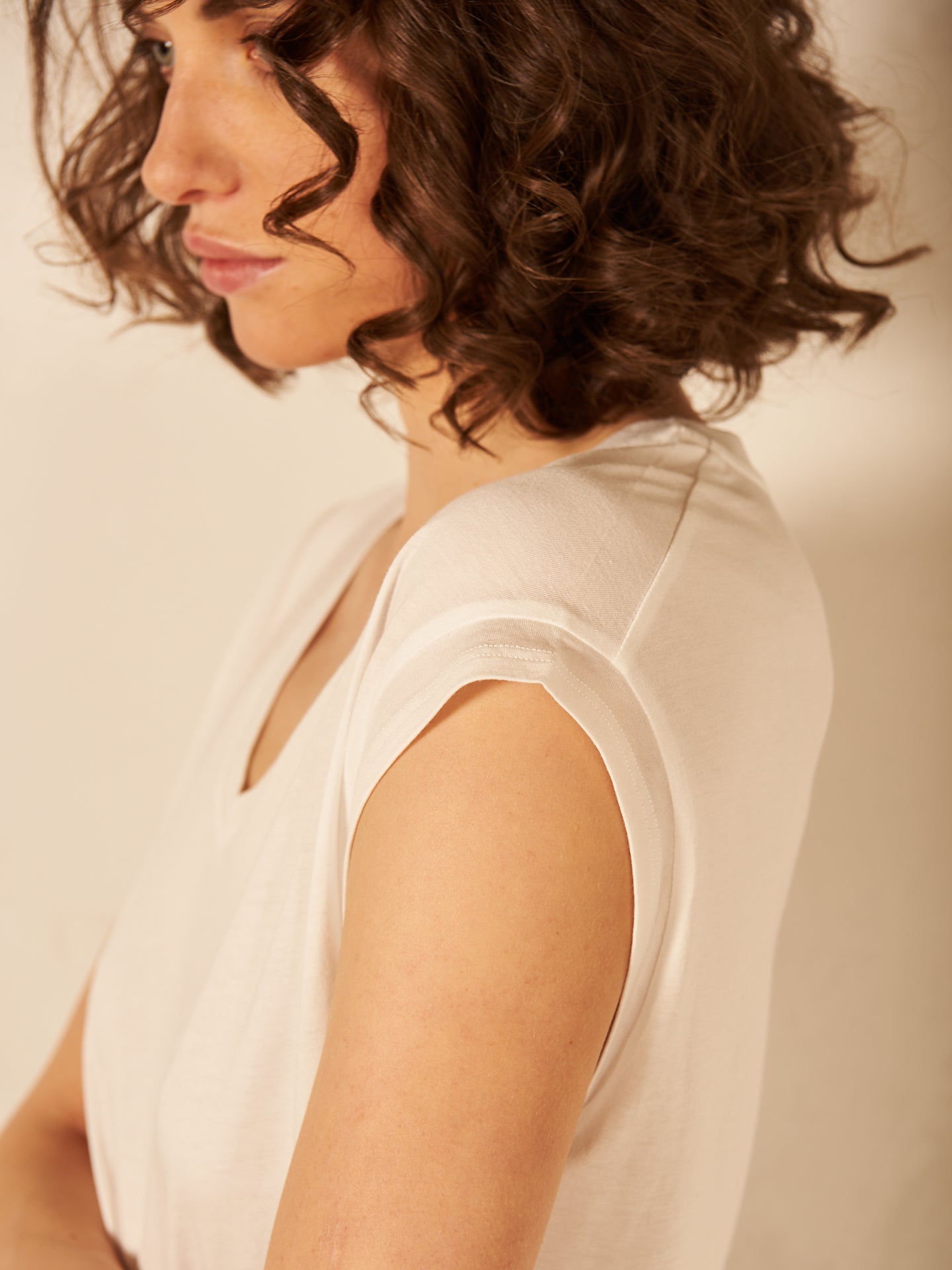 Shirt with V-neck