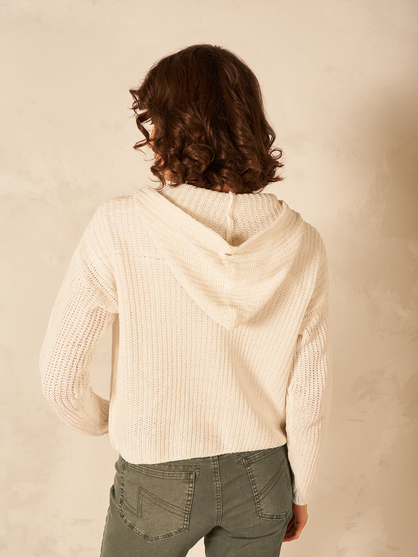 Strickjacke mit Kapuze