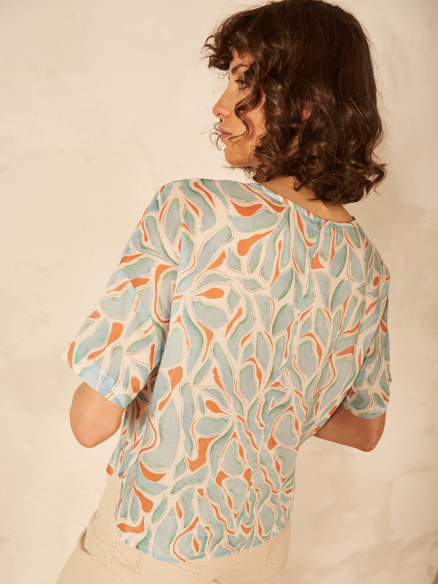 Bluse mit Rundhals