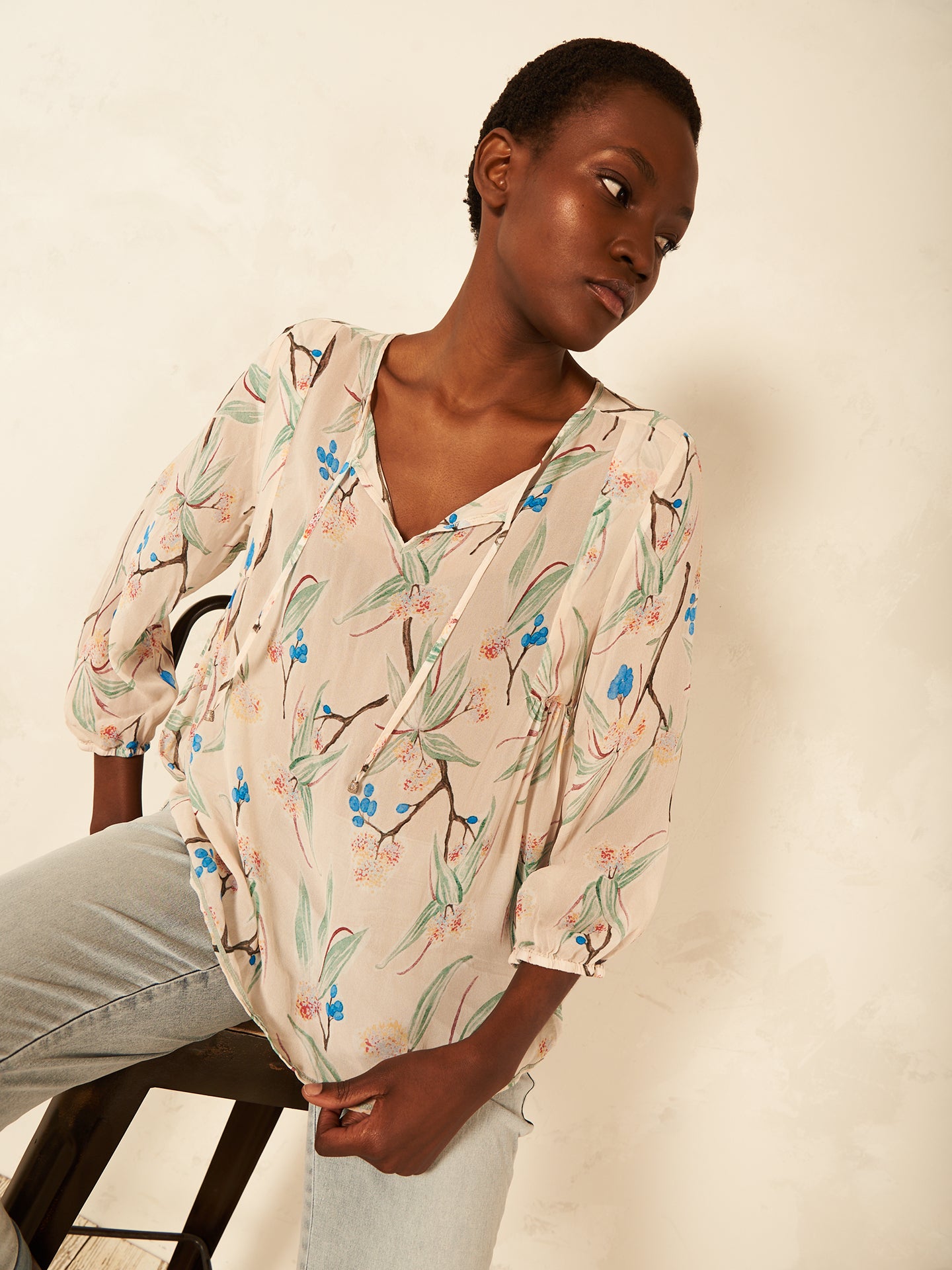 Bluse mit Druck