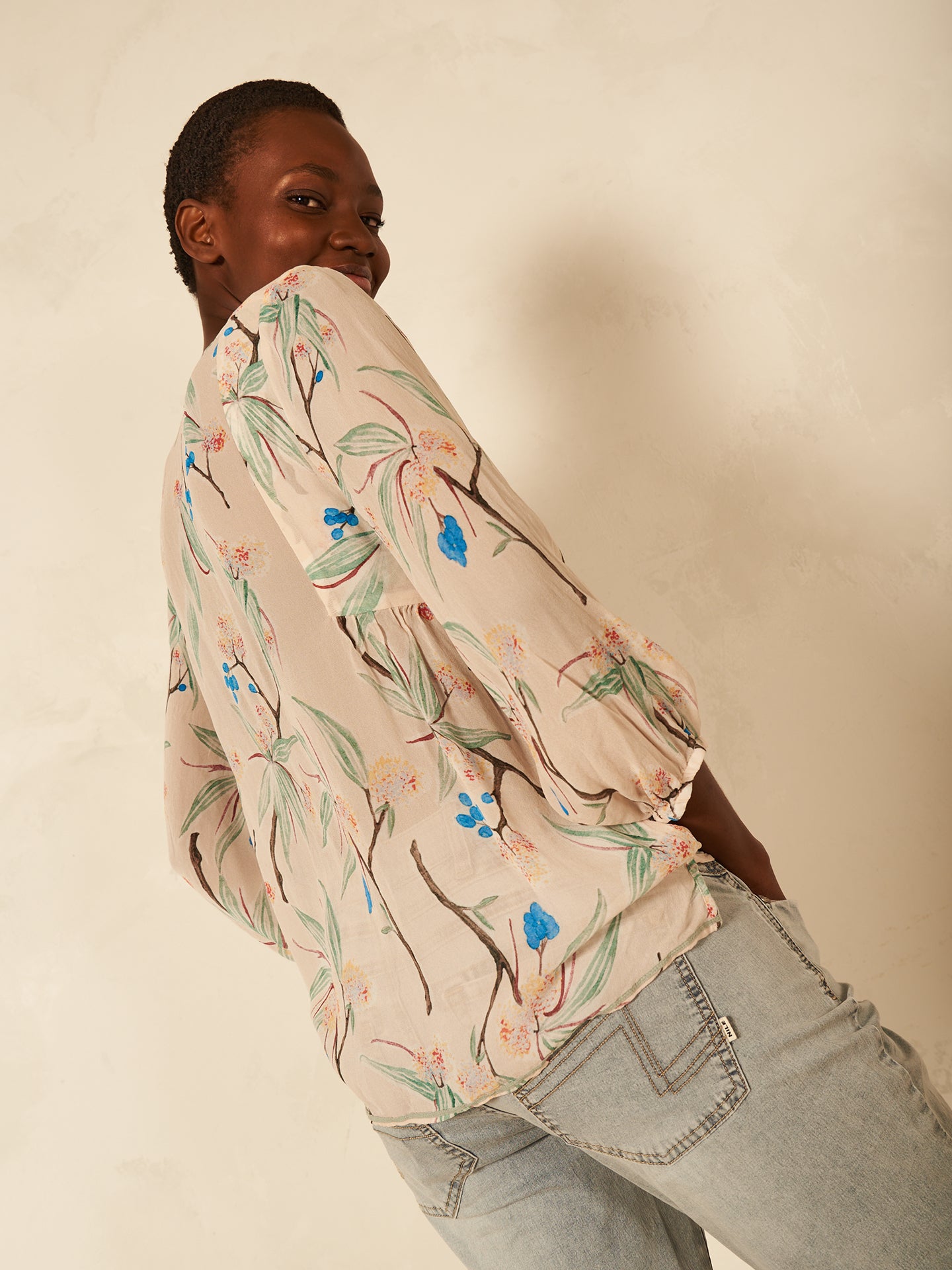 Bluse mit Druck