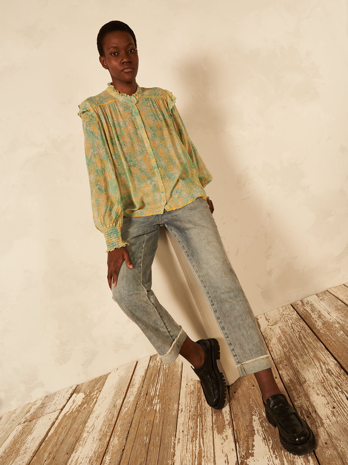 Bluse mit Rüschendetail