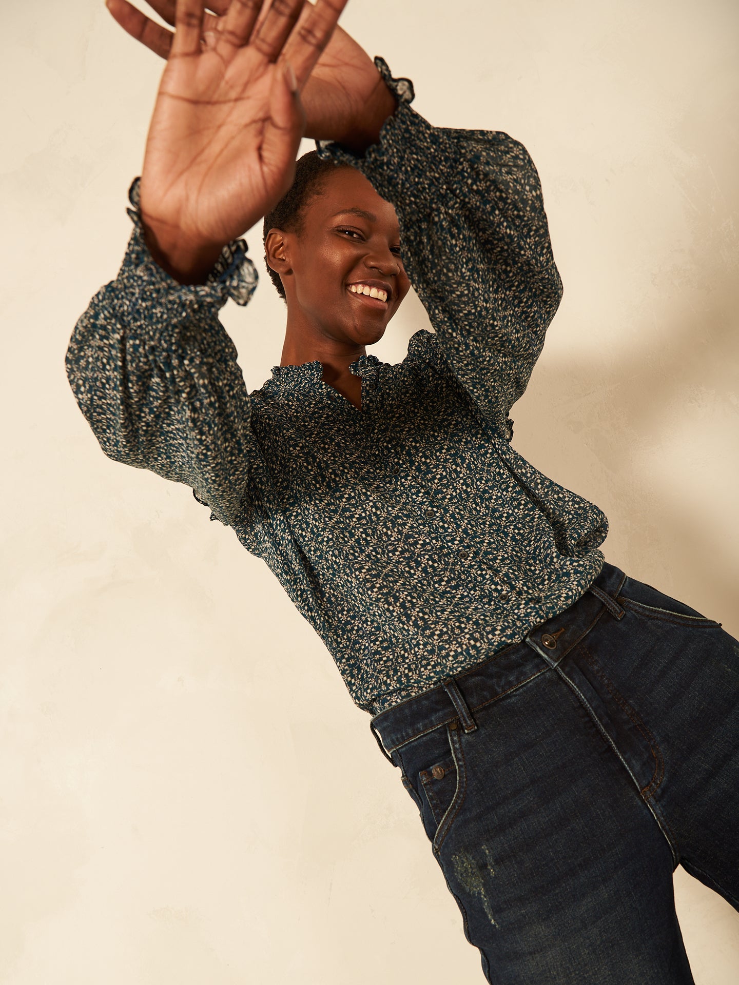 Bluse mit Rüschendetail