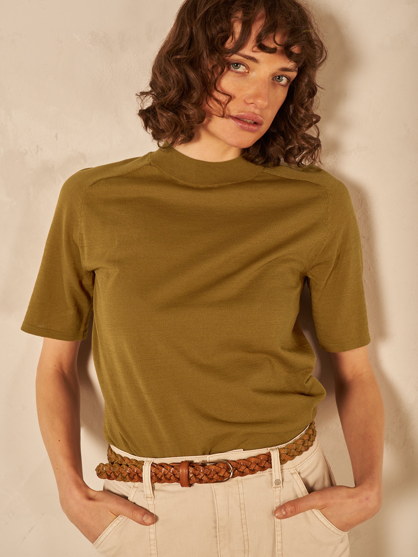 Pullover mit Stehkragen