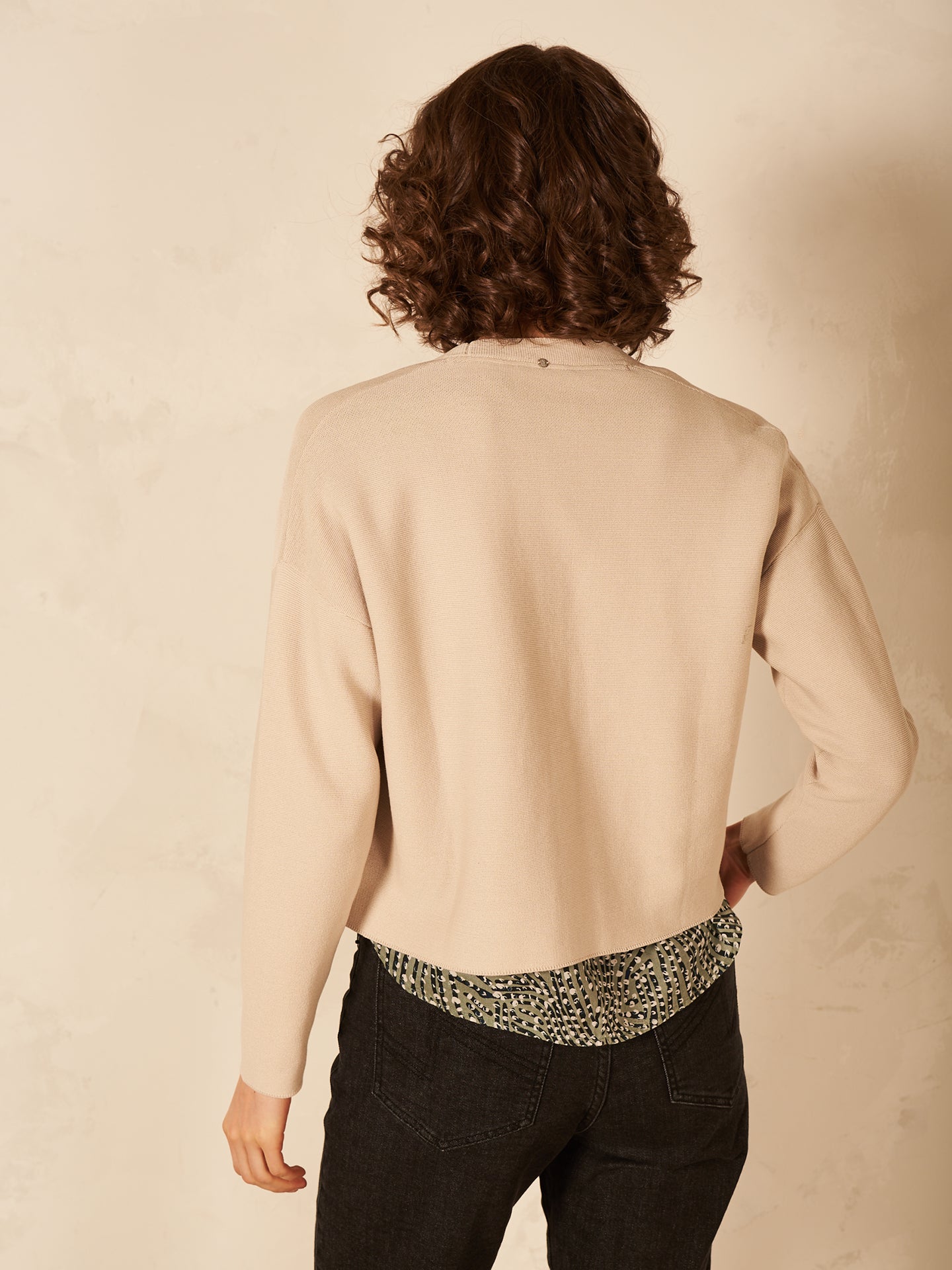 Giacca in maglia con scollo a V