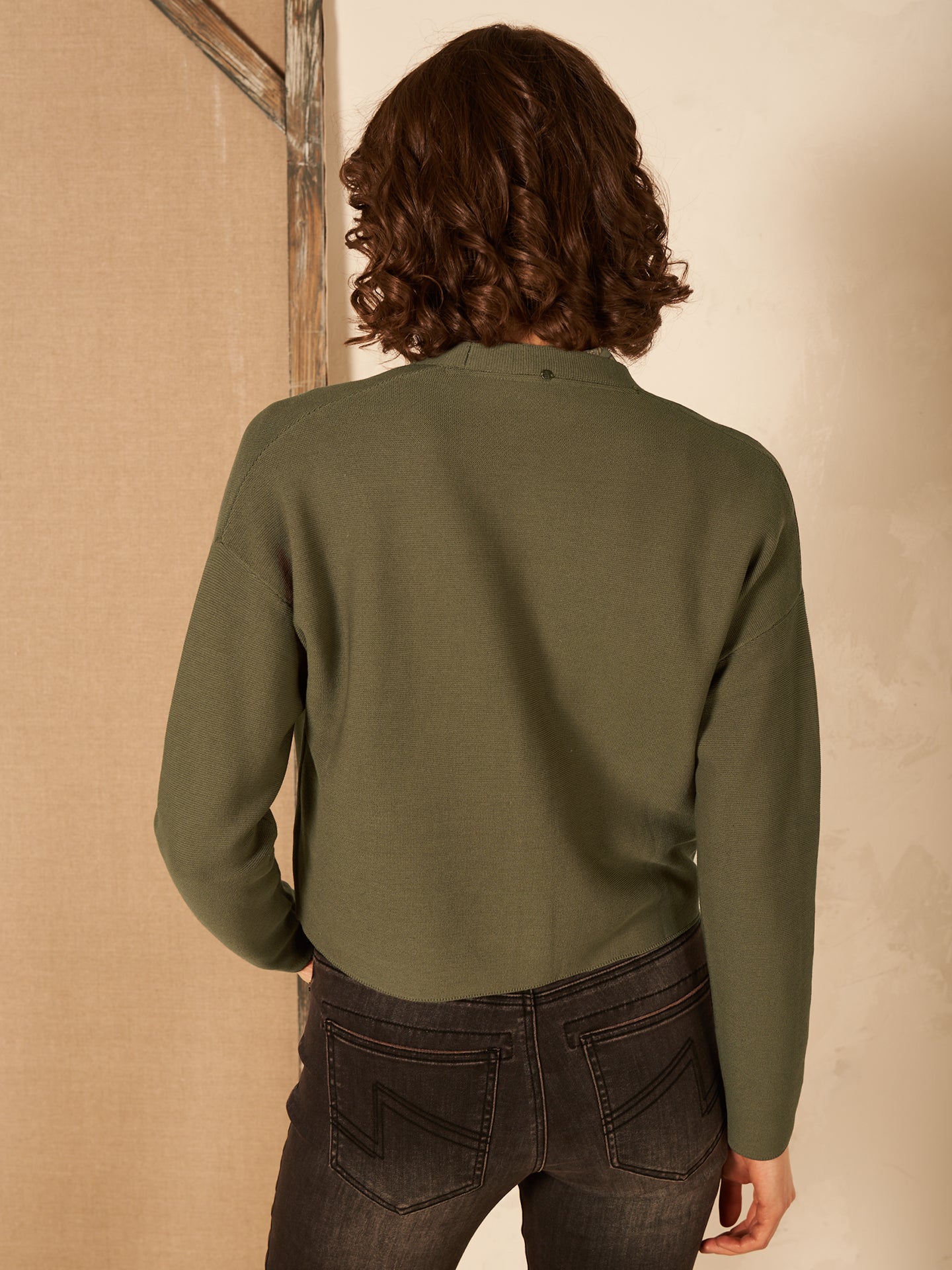 Giacca in maglia con scollo a V