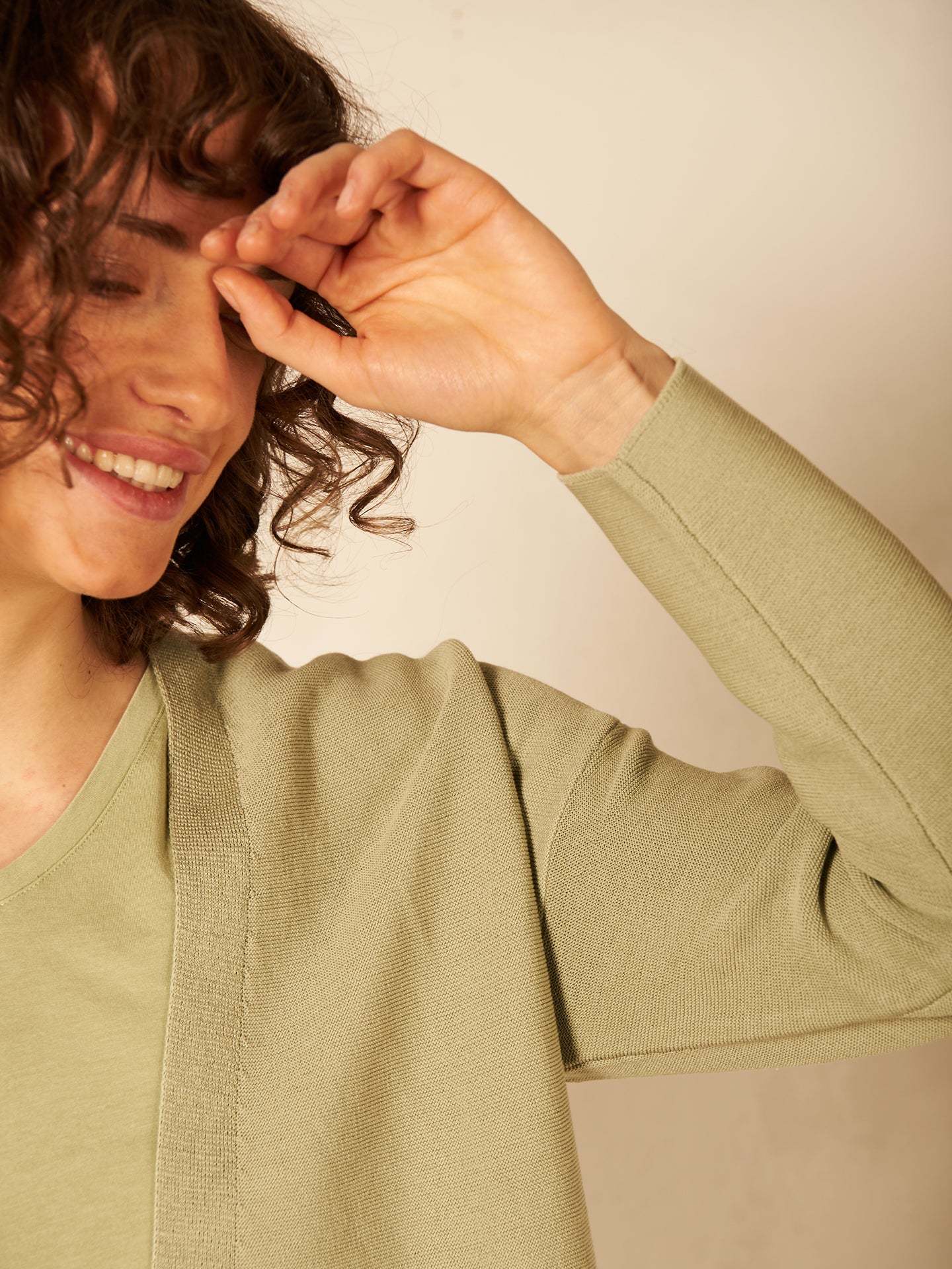 Giacca in maglia con scollo a V