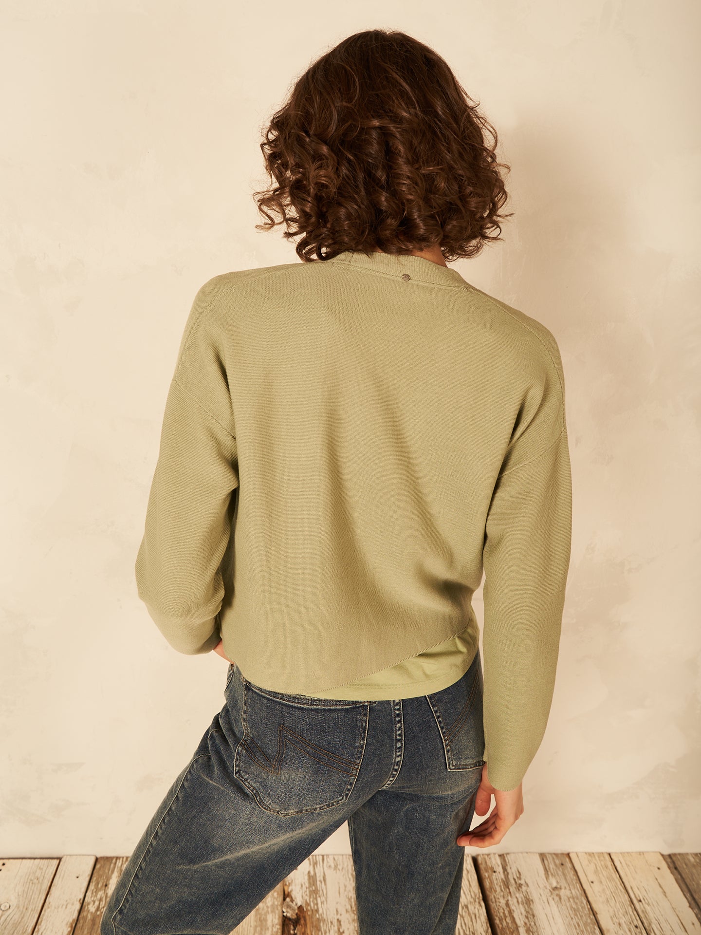 Giacca in maglia con scollo a V