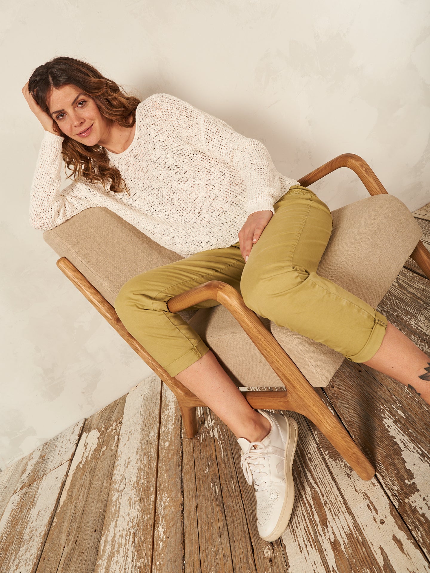 Pullover mit Rundauschnitt