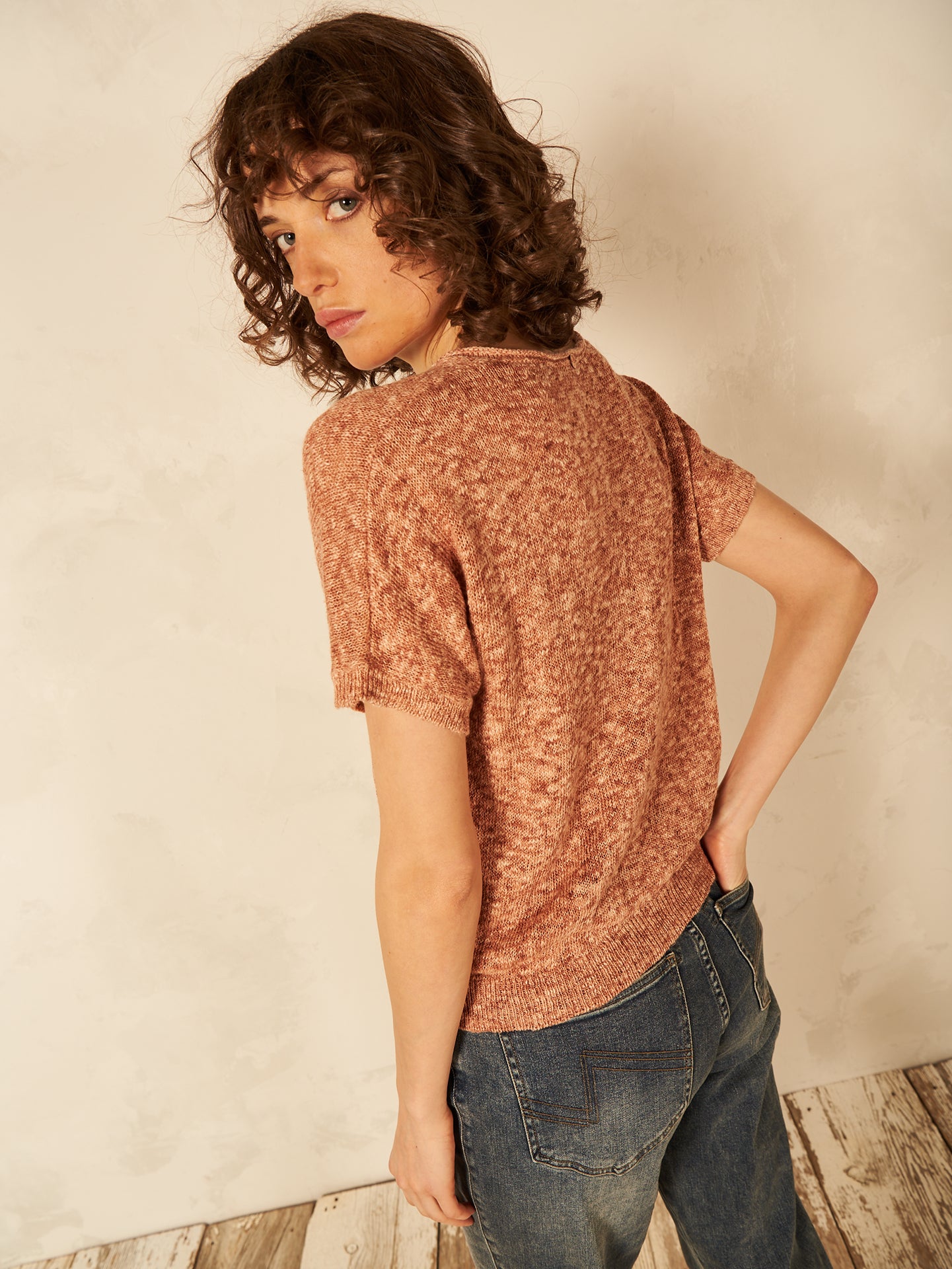 Strickpullover mit Leinen