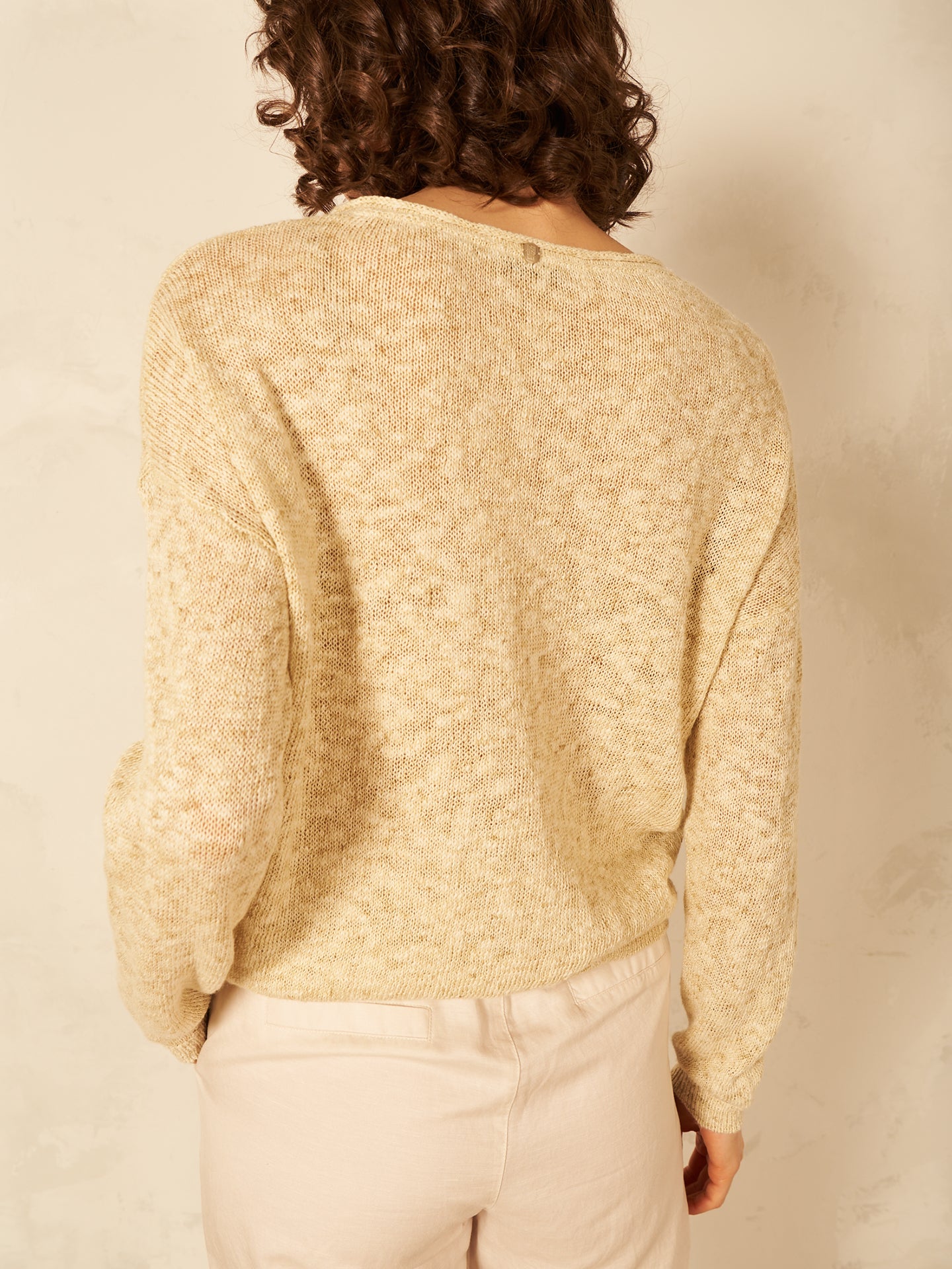 Strickpullover mit Leinen