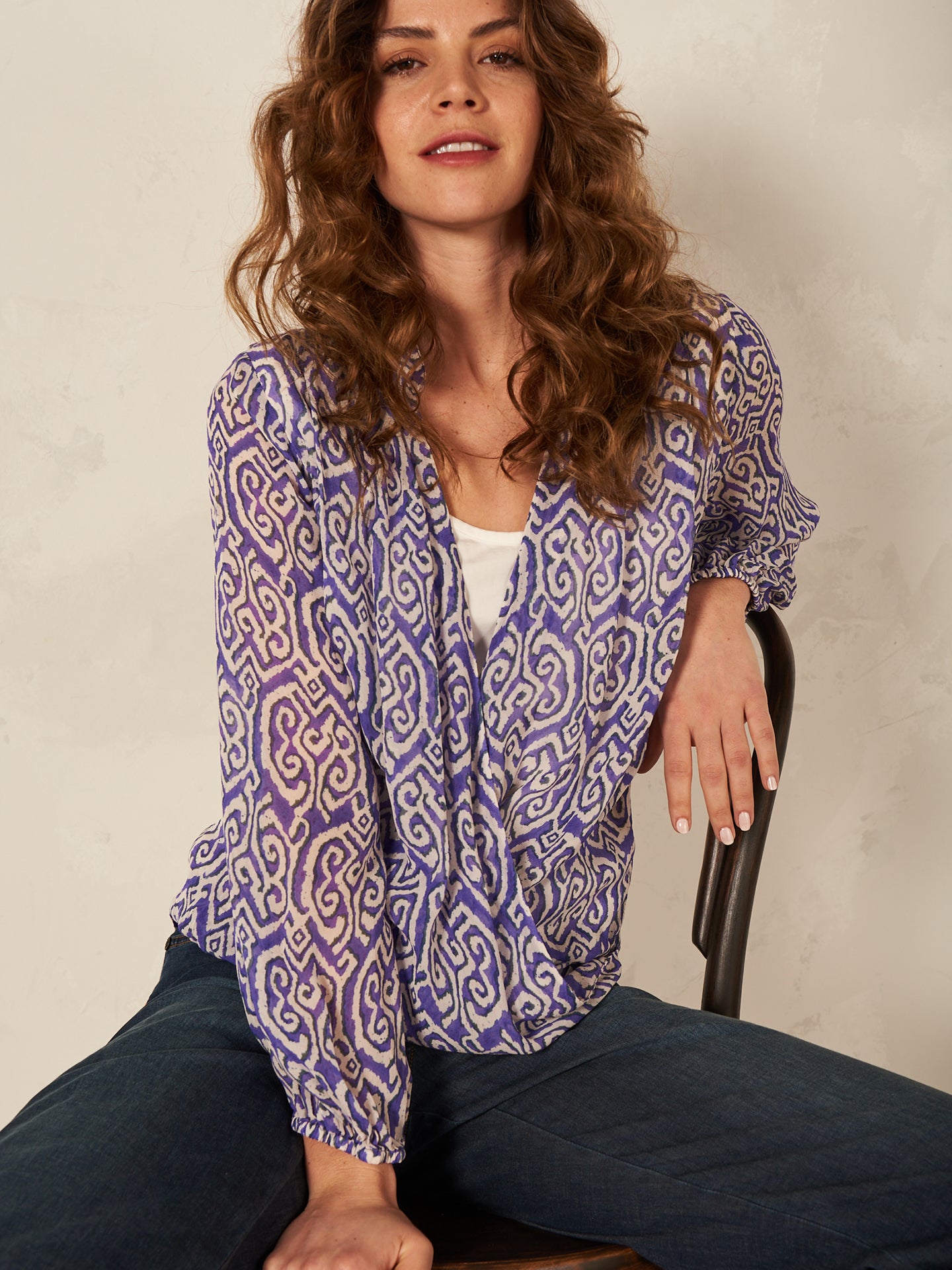 Bluse mit Druck