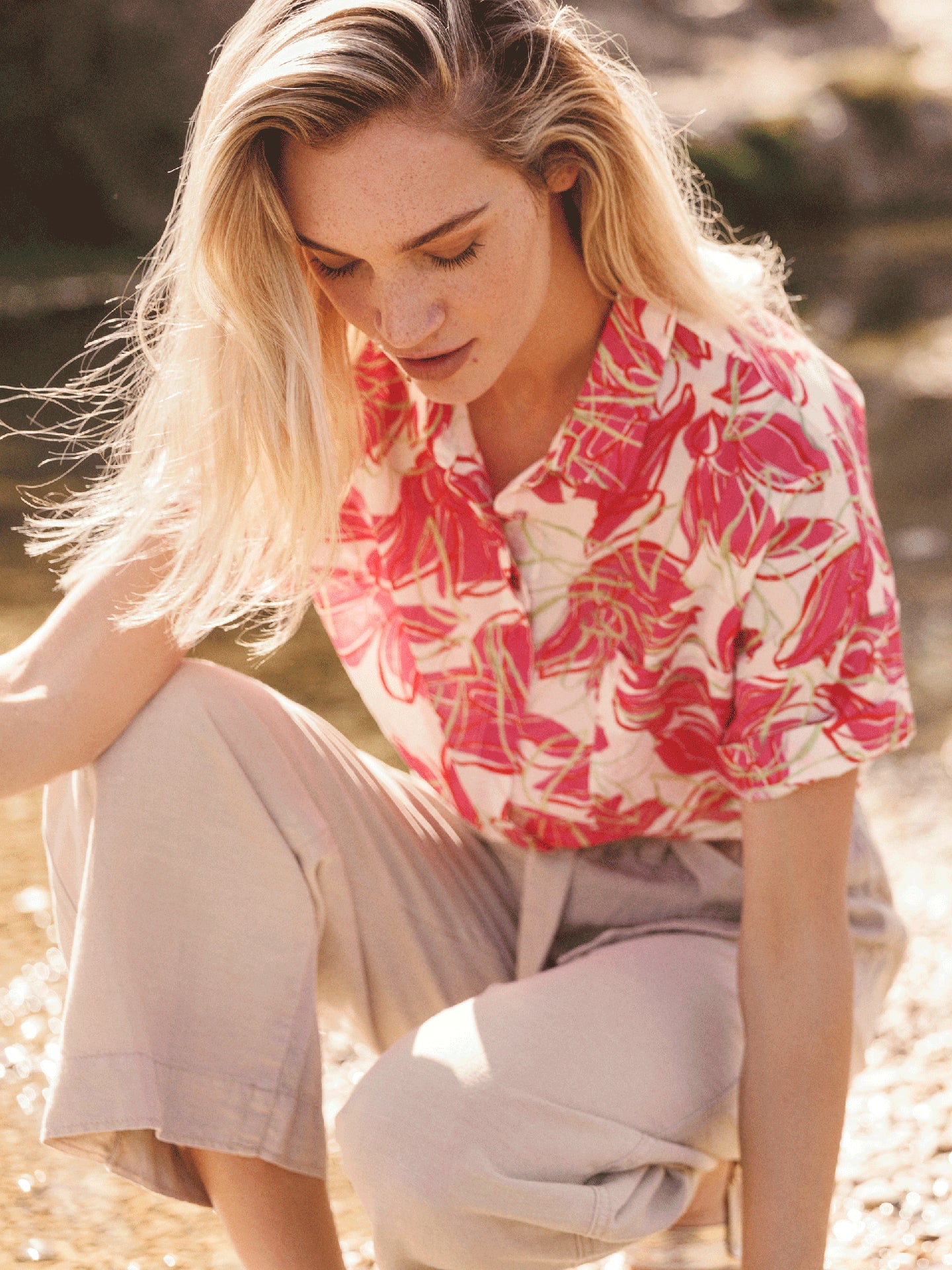 Bluse mit Reverskragen