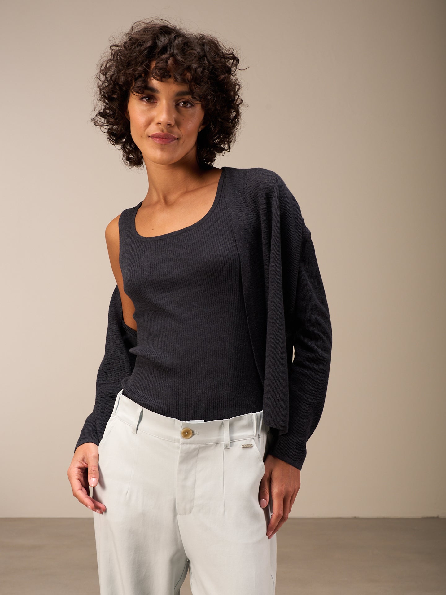 Feinstrickjacke