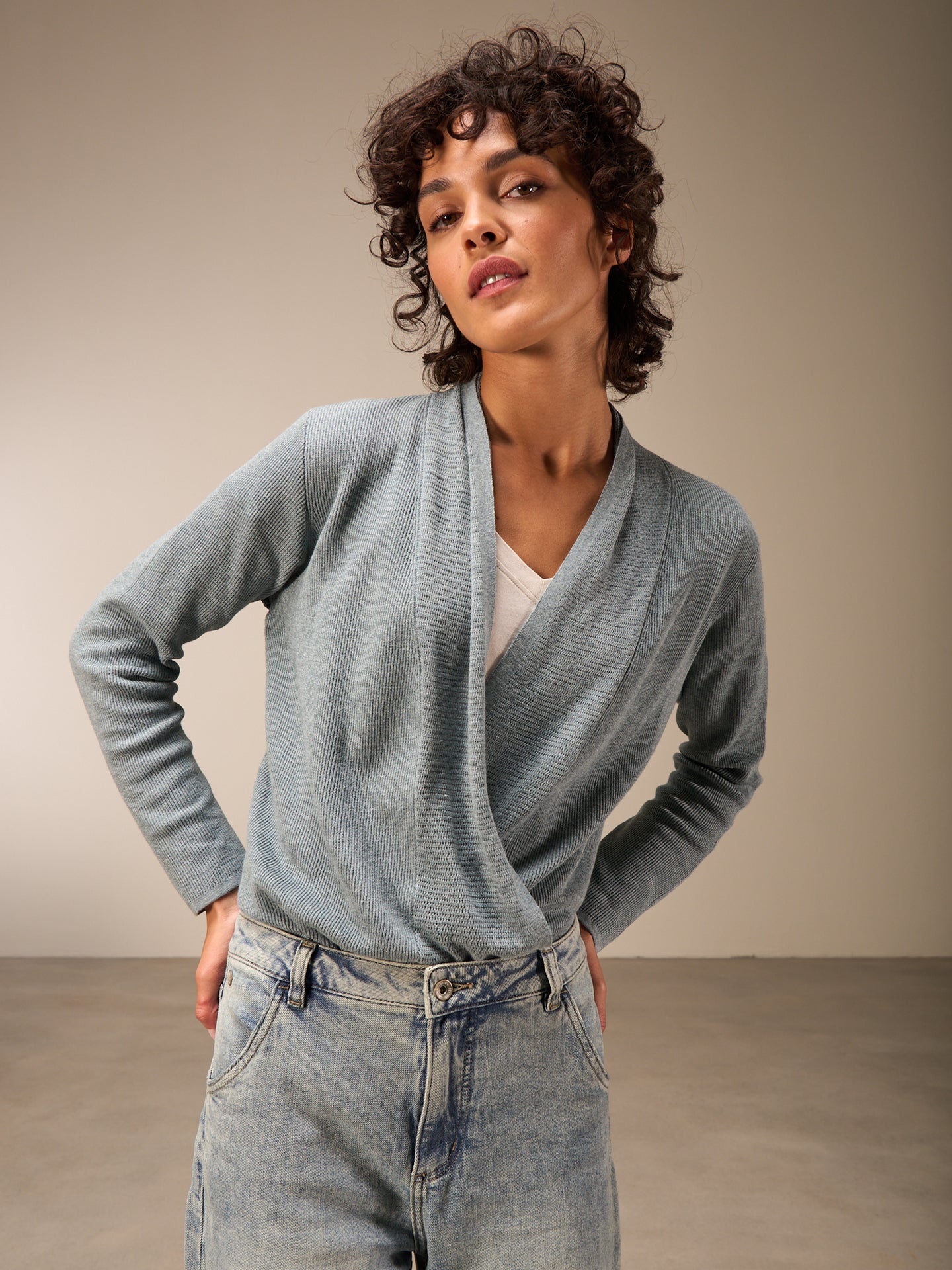 Feinstrickjacke