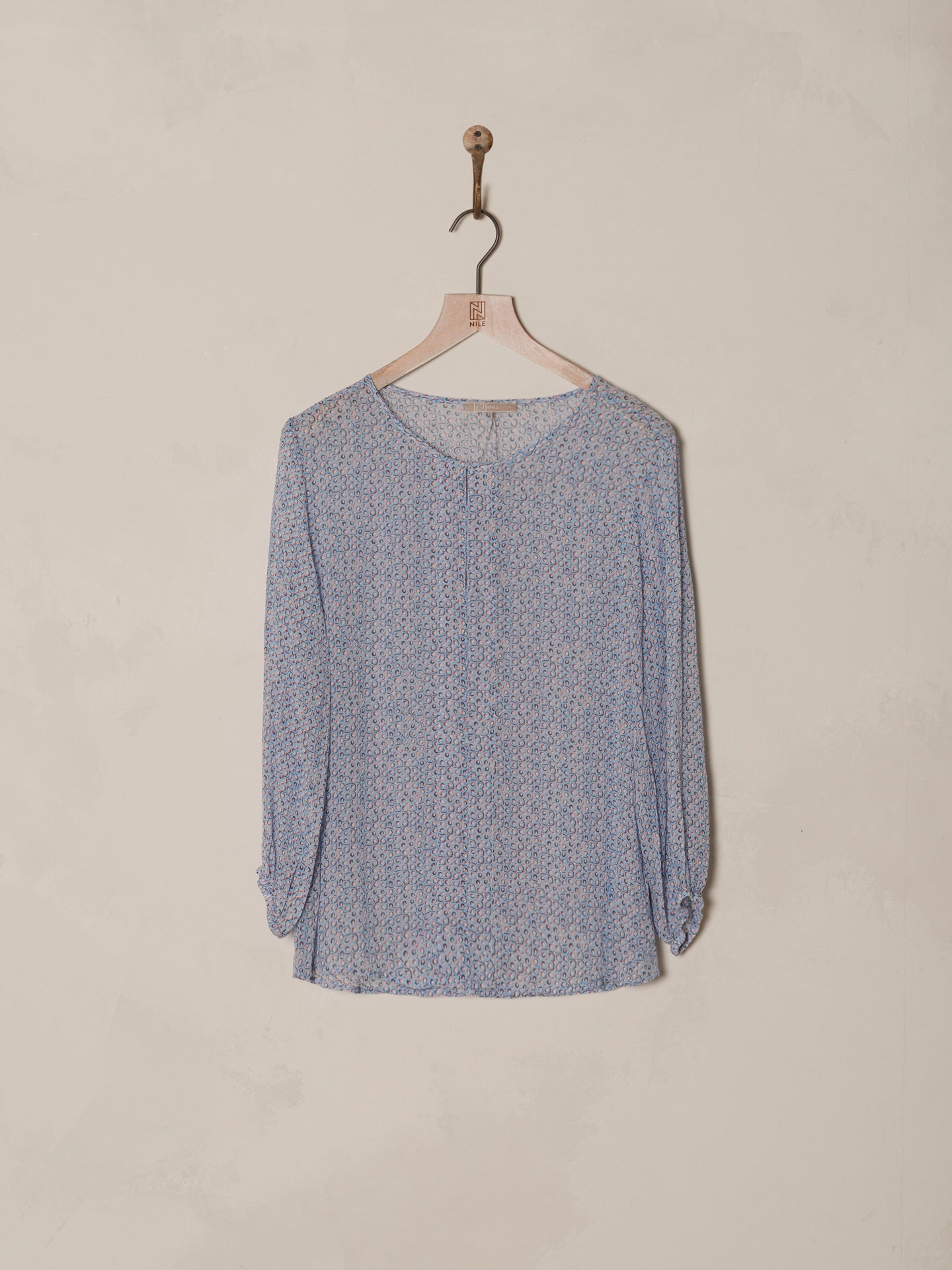 Blusa con scollo rotondo