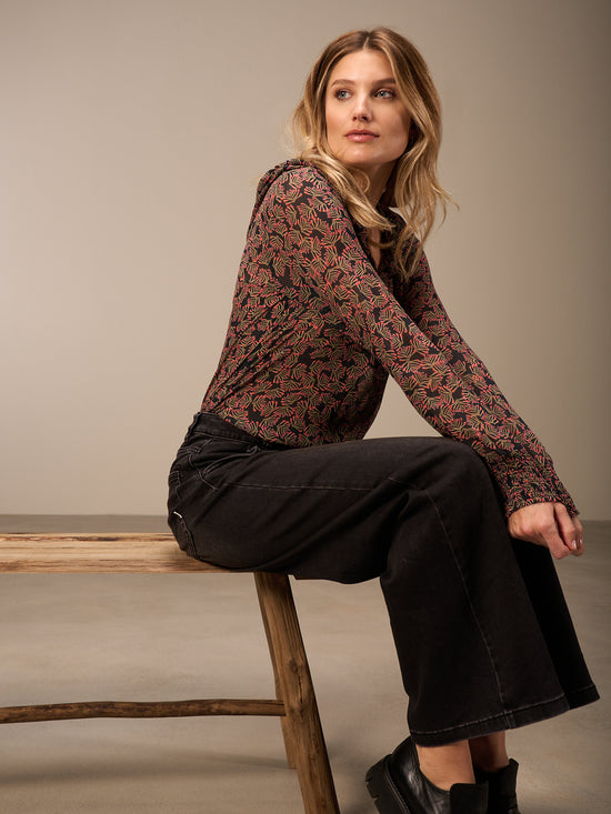 Bluse mit Kapuze