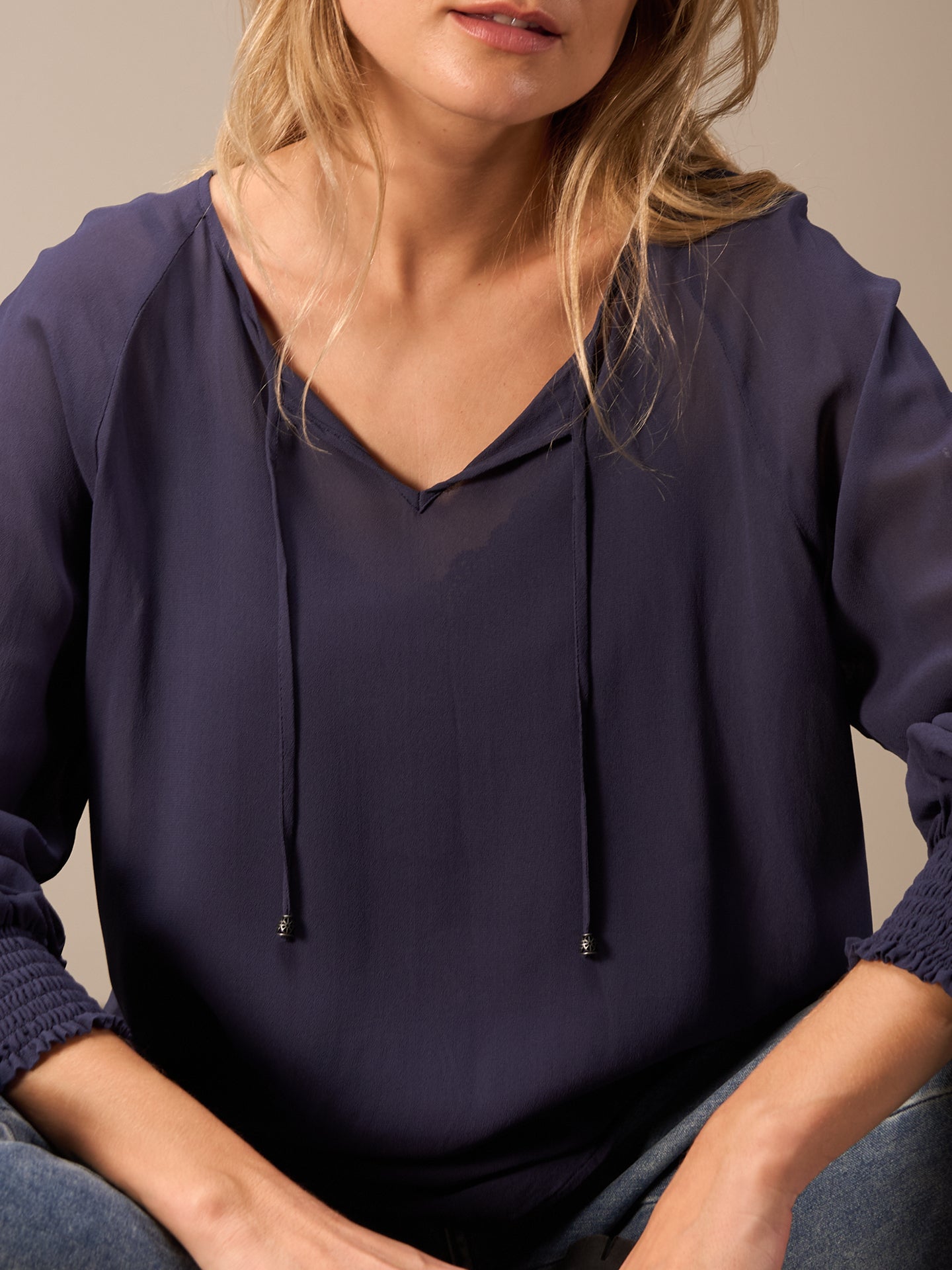 Bluse einfarbig