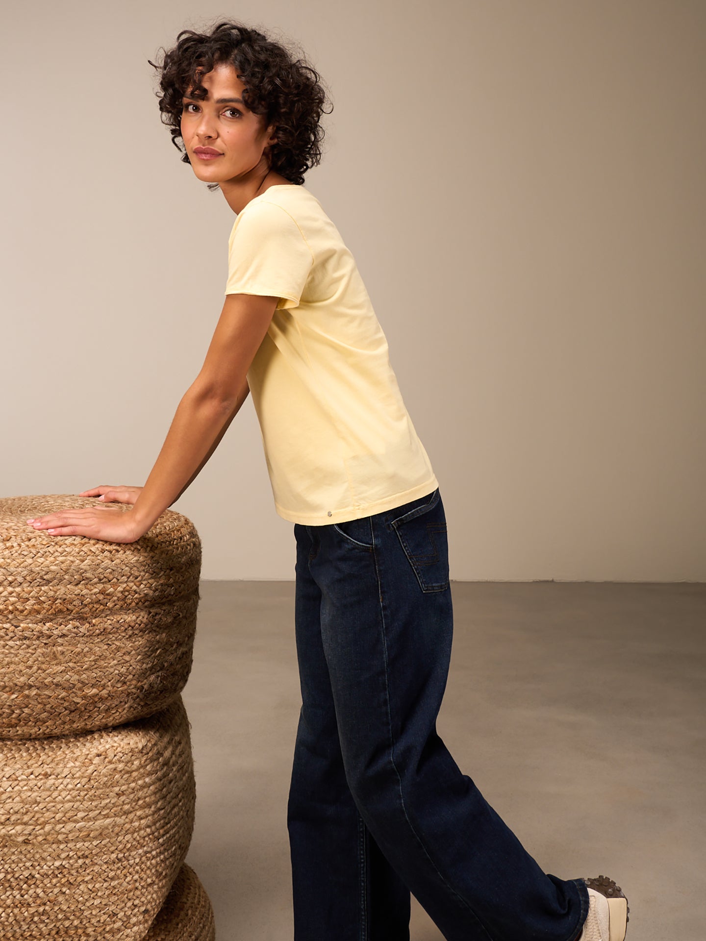 Shirt with V-neck