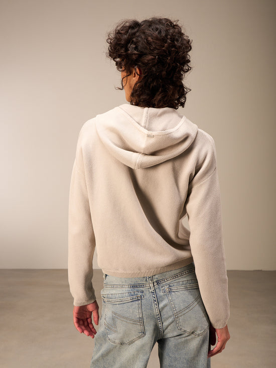 Giacca in maglia con cappuccio